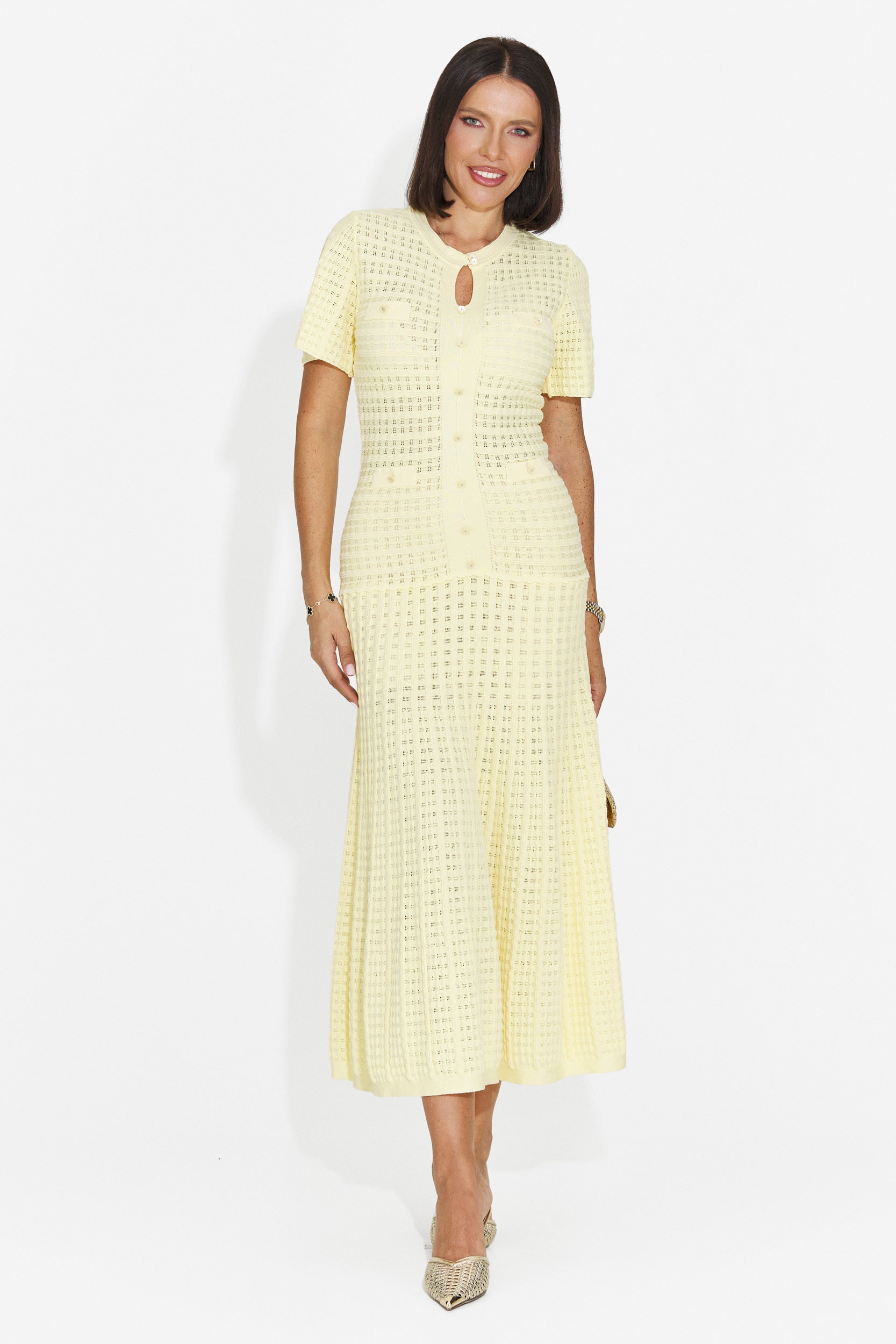 Rochie dama scurta galbena Gijoka Bogas