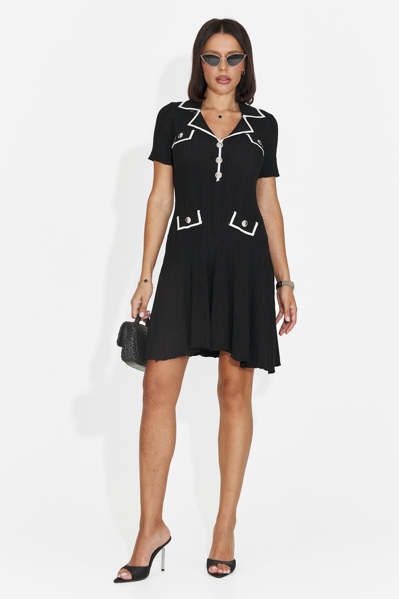 Rochie dama scurta neagra Naera Bogas