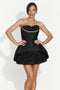Fekete rövid női ruha Tetas Bogas