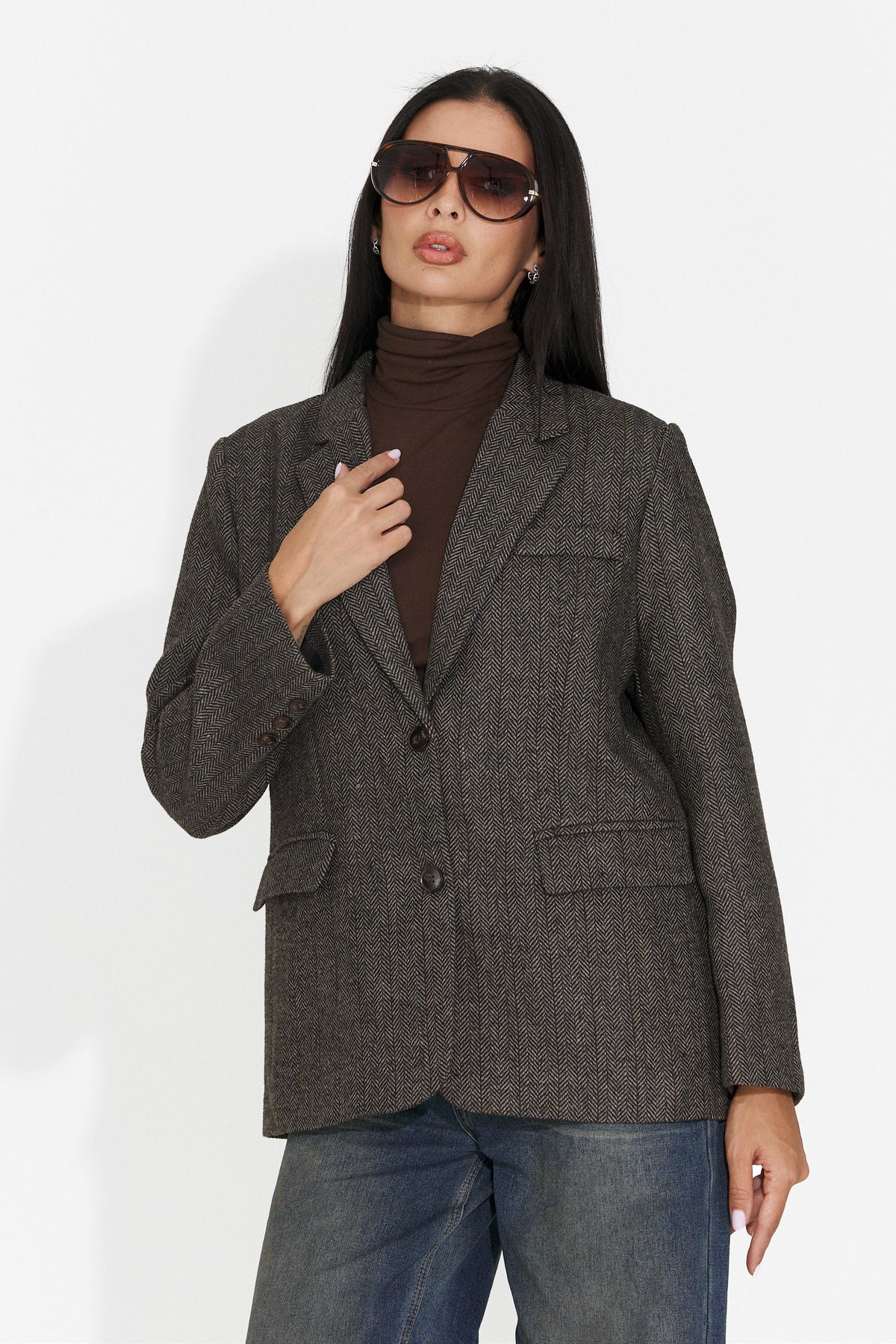Sacou casual negru Valraoiza Bogas