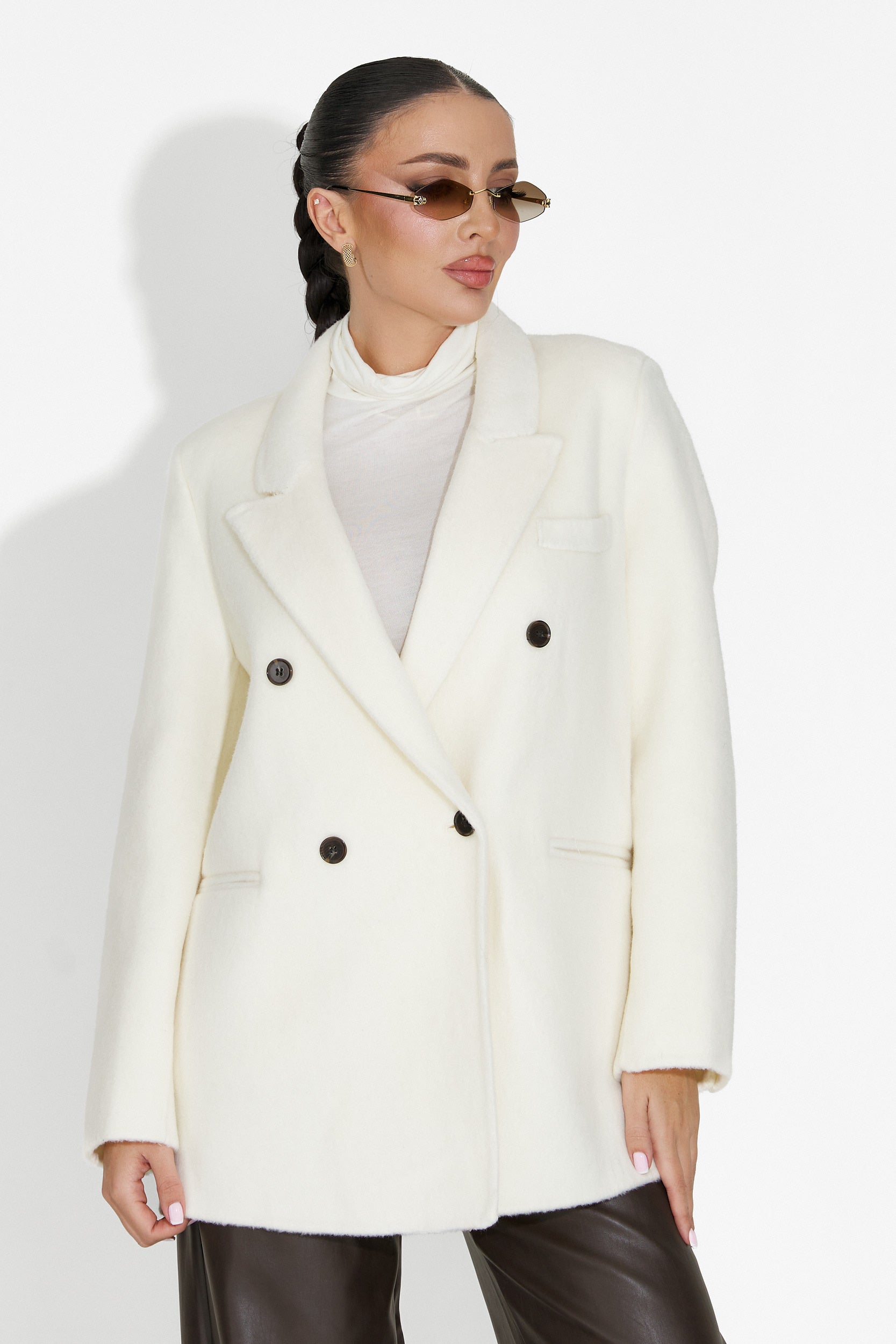 Novelia Bogas Elegáns Bézs Női Blézer