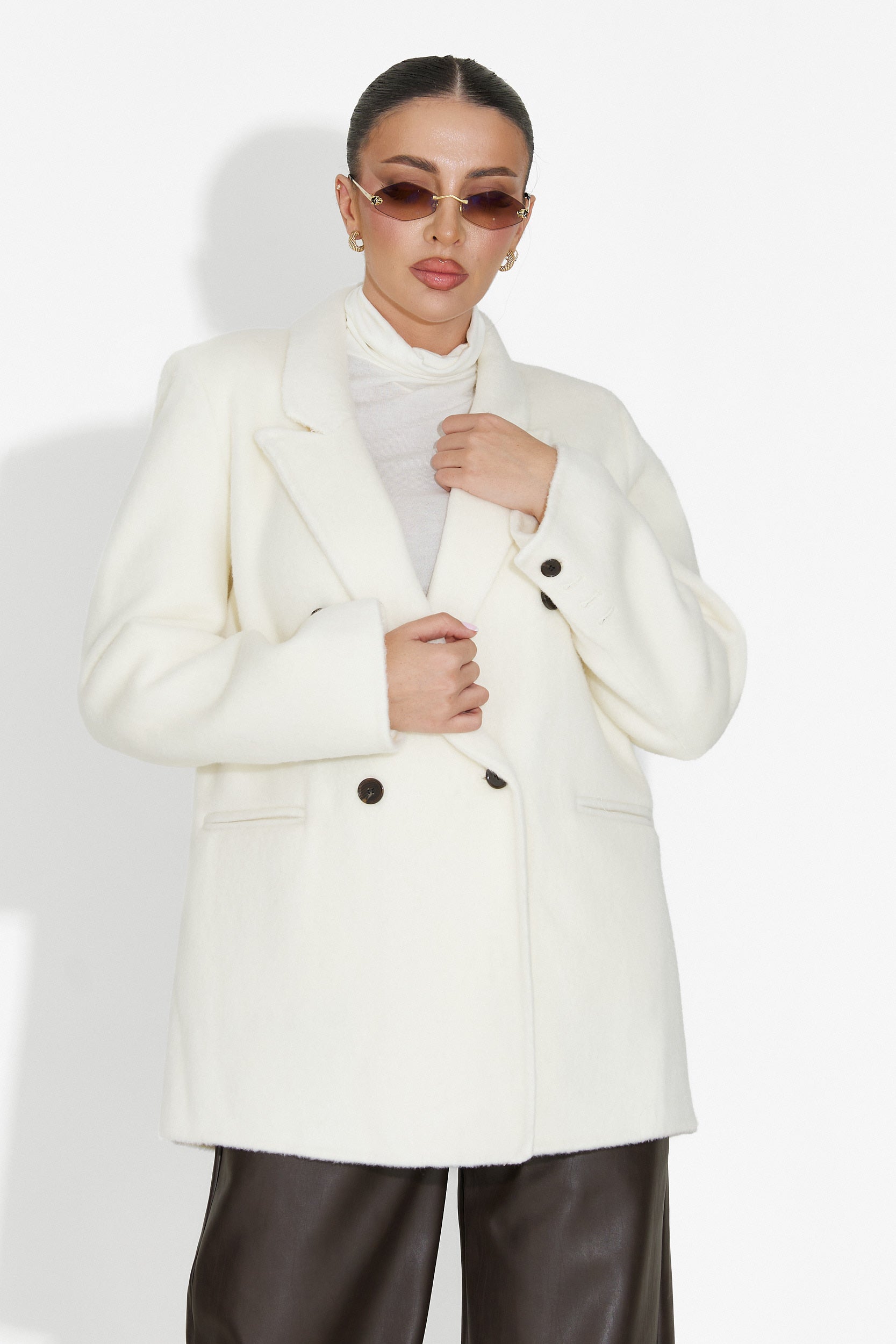 Novelia Bogas Elegáns Bézs Női Blézer