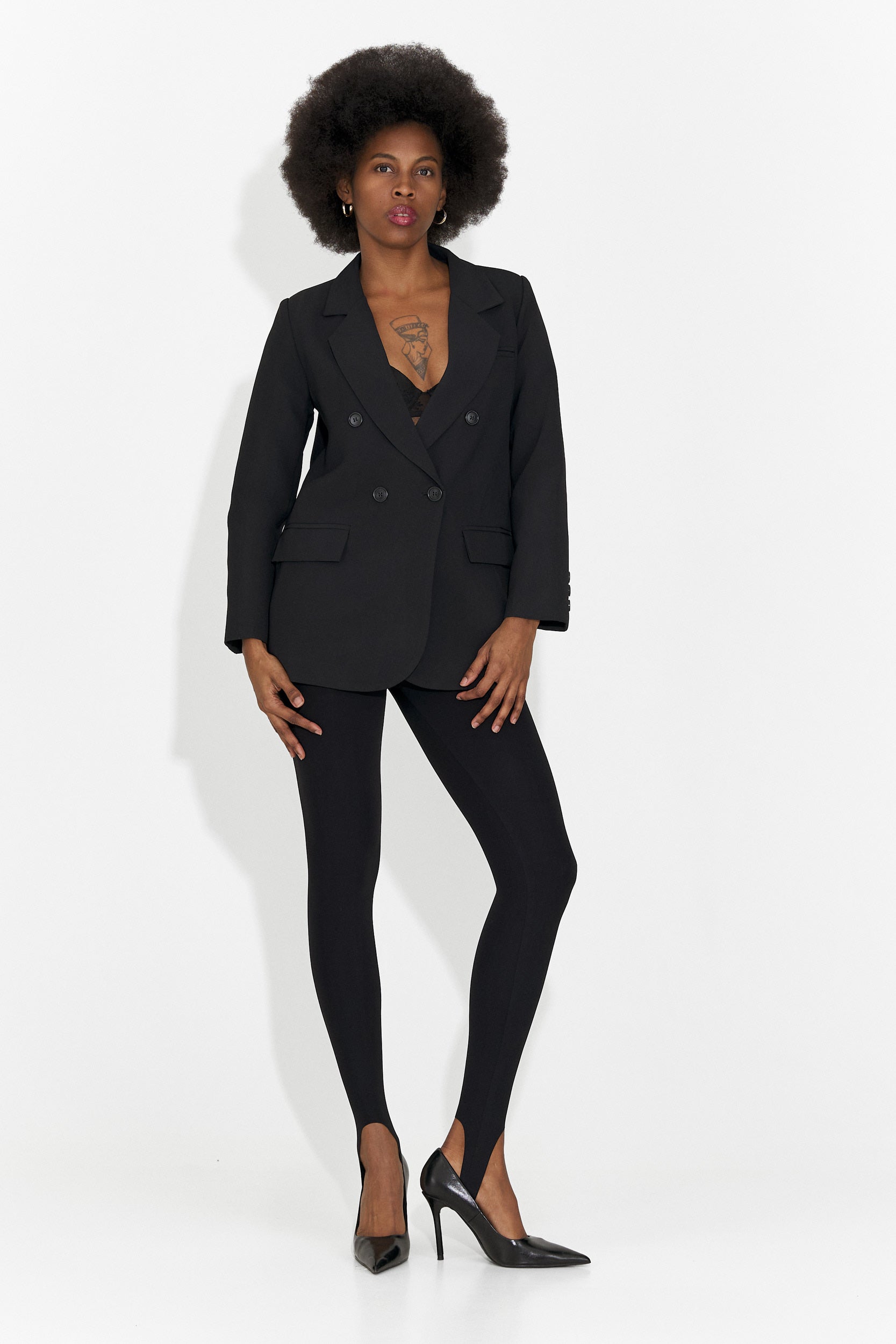 Elegáns fekete női zakó Andrea Bogas