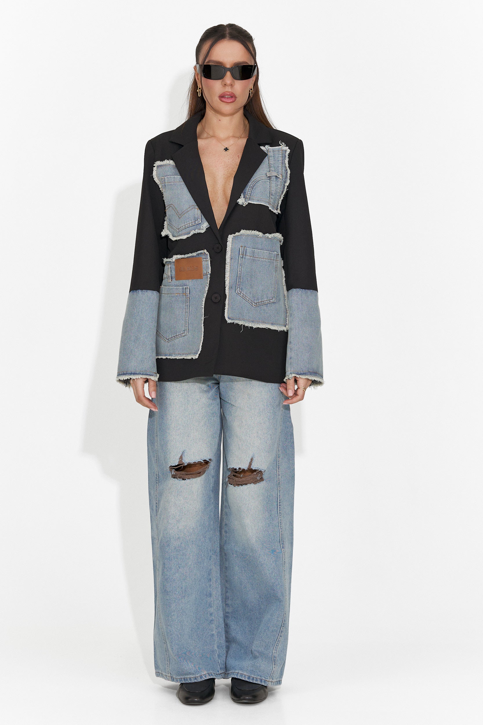 Elegáns fekete női zakó Rafaelia Bogas