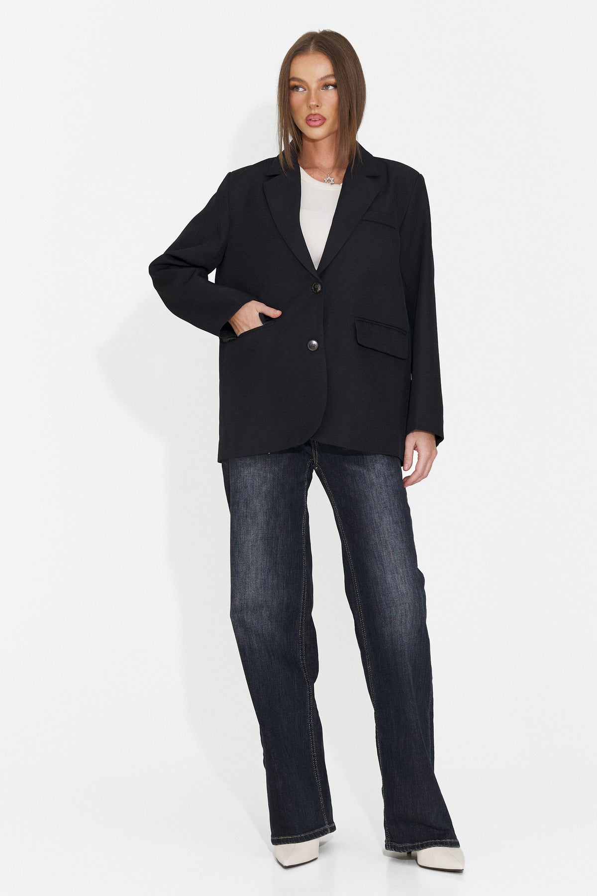 Sacou elegant bleumarin Ceramiyra Bogas