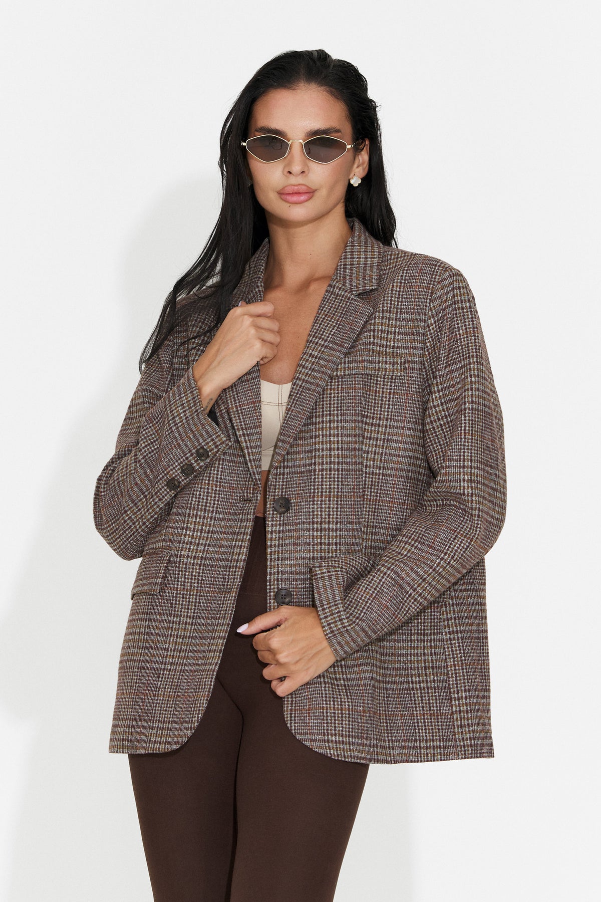 Sacou elegant maro Tevoyila Bogas