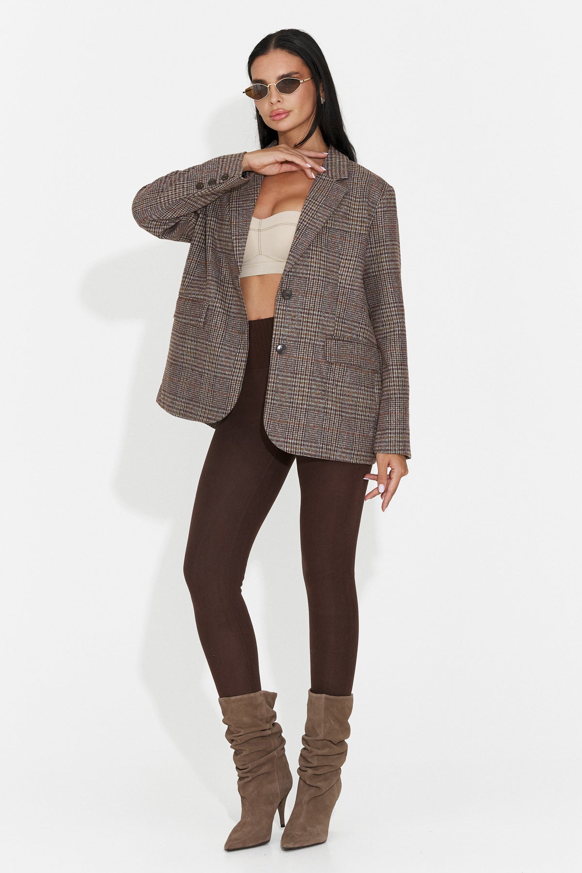 Sacou elegant maro Tevoyila Bogas