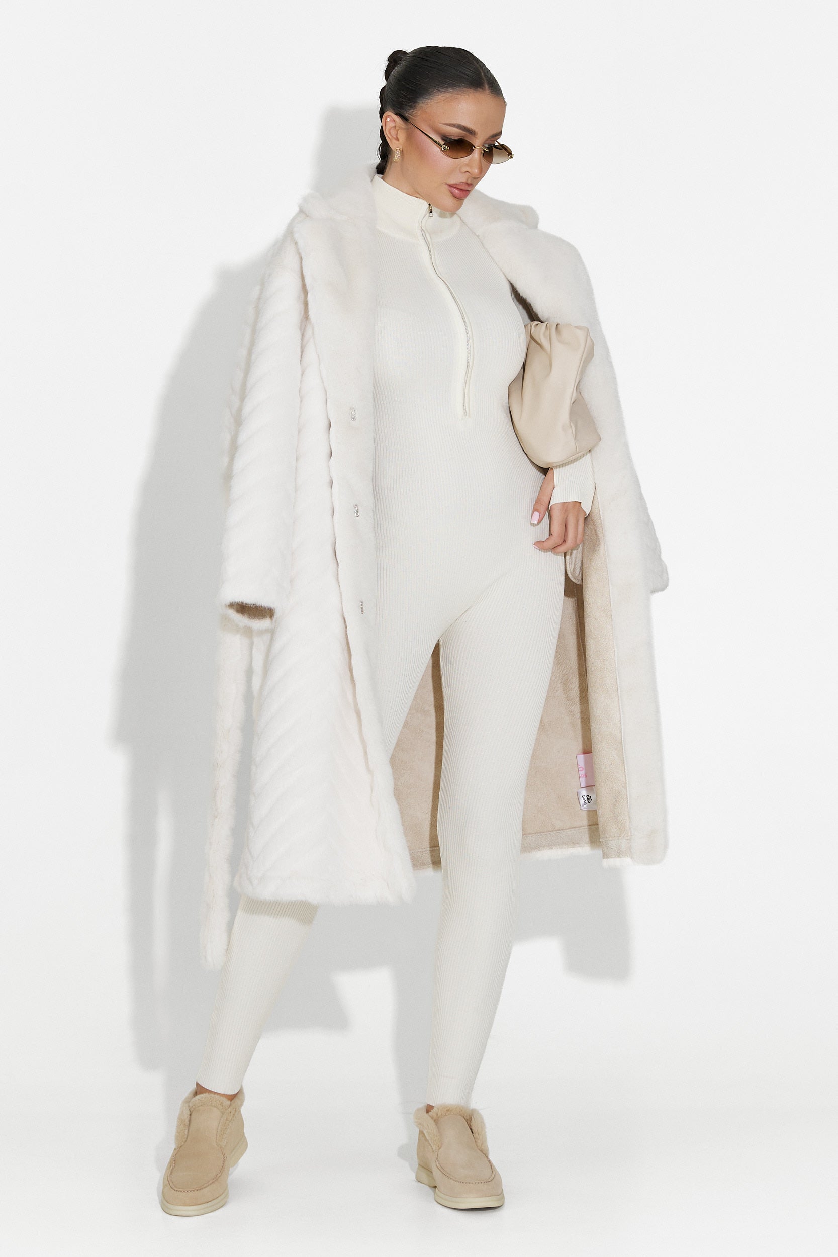 Elivra Bogas Bezs Casual Női Overál