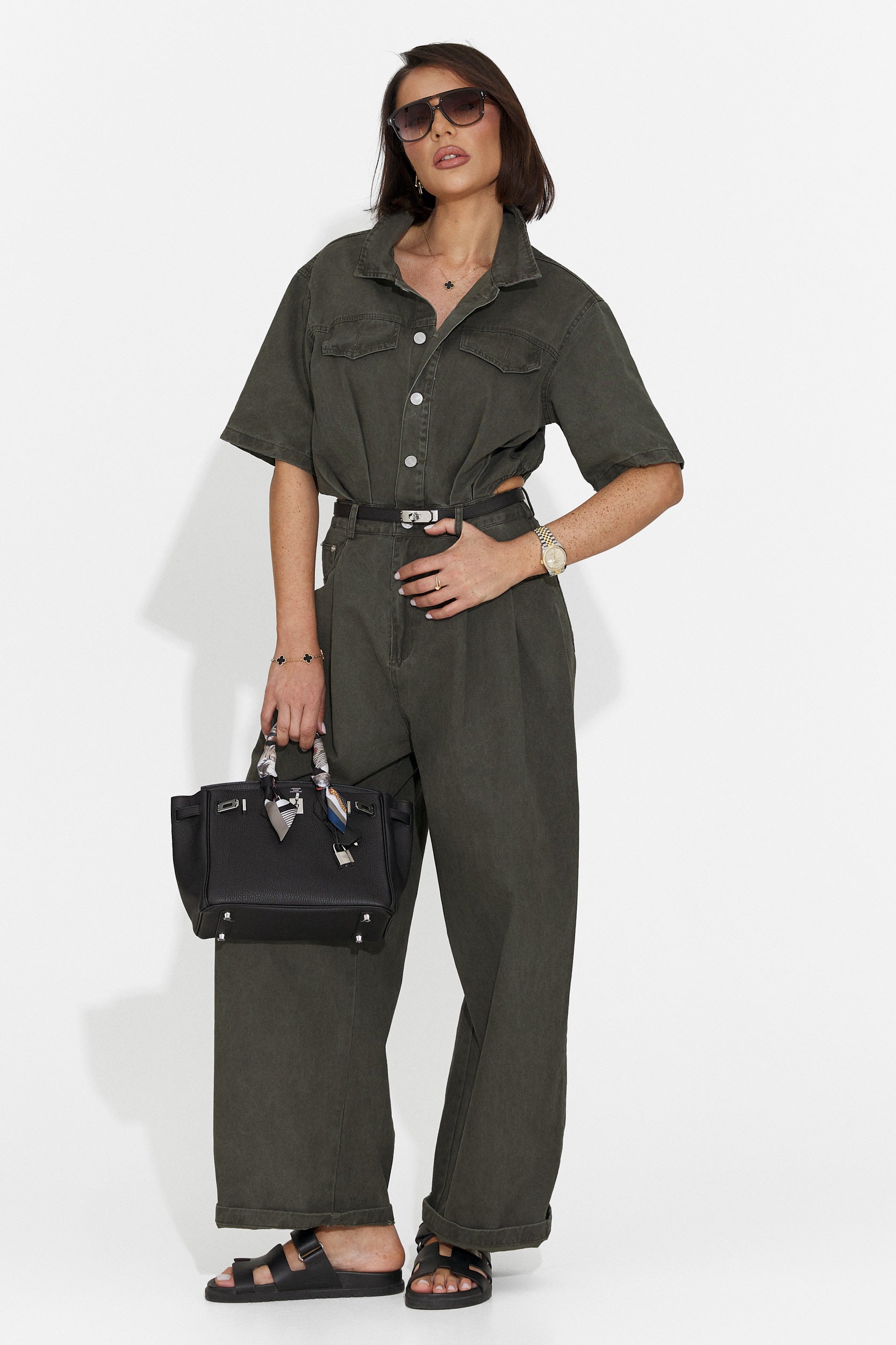 Ayeria Bogas Casual Khaki Női Overál