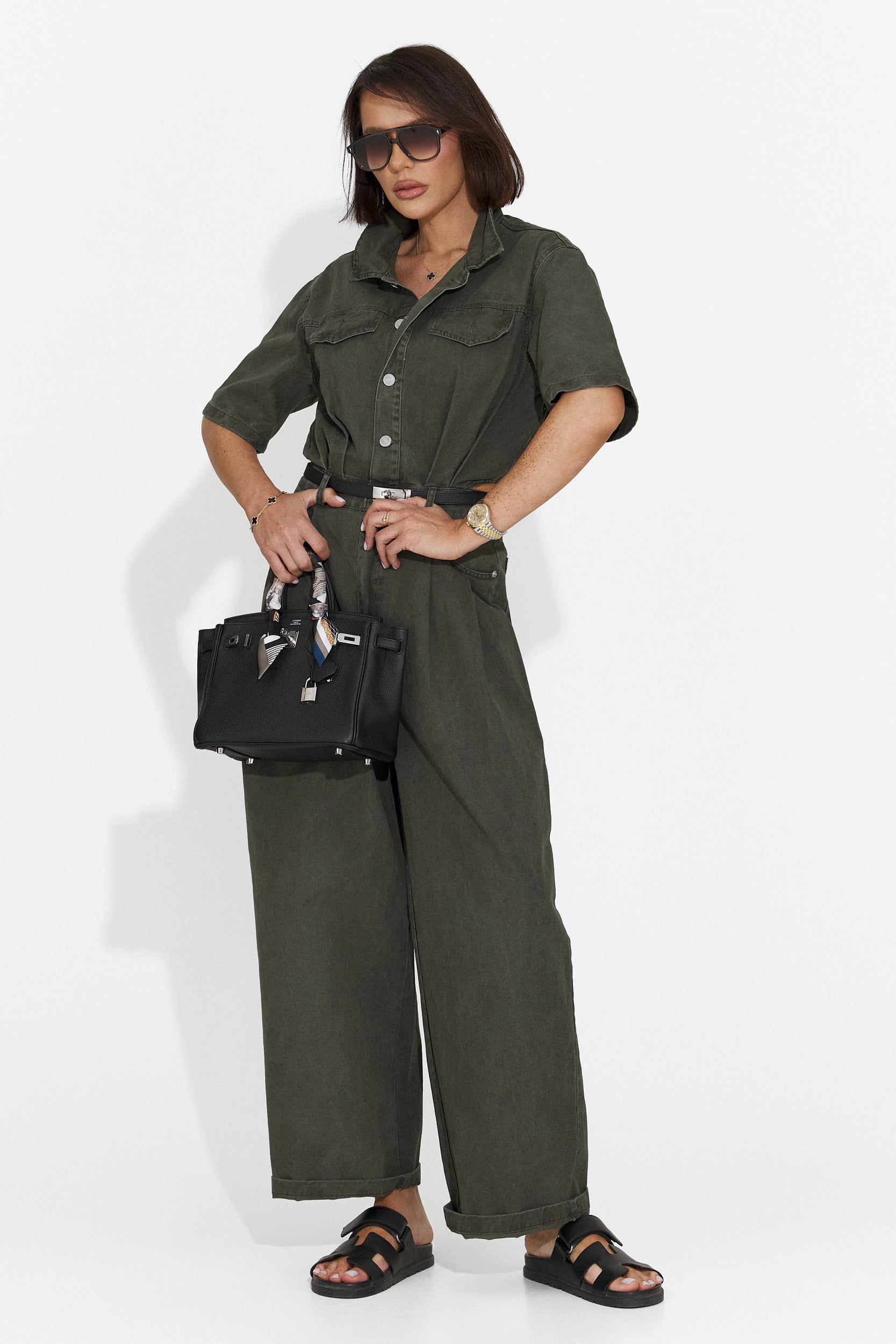 Ayeria Bogas Casual Khaki Női Overál