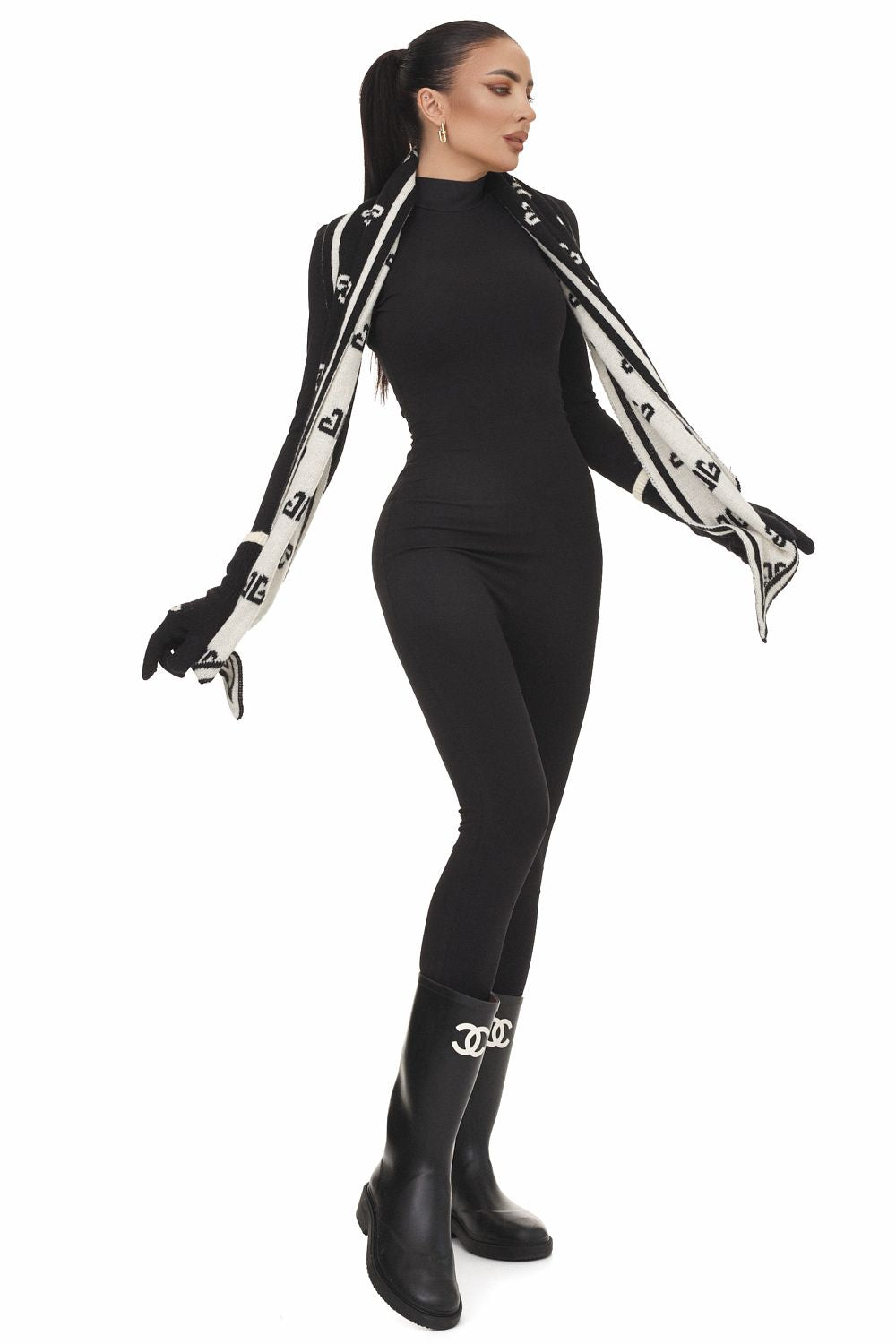Rezely Bogas alkalmi fekete női jumpsuit