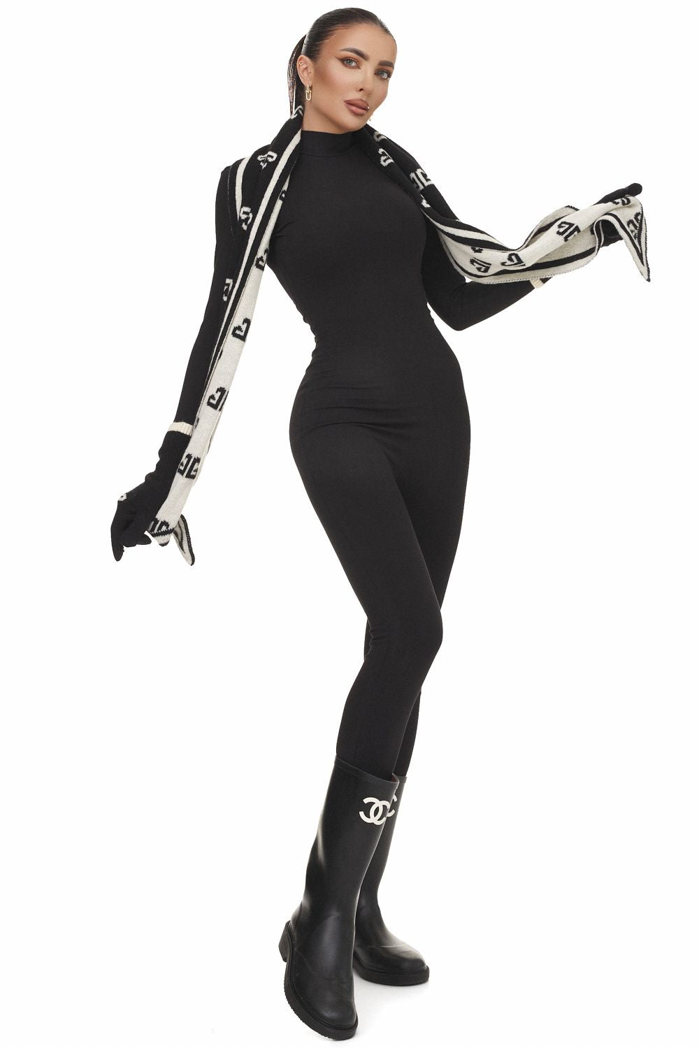 Rezely Bogas alkalmi fekete női jumpsuit