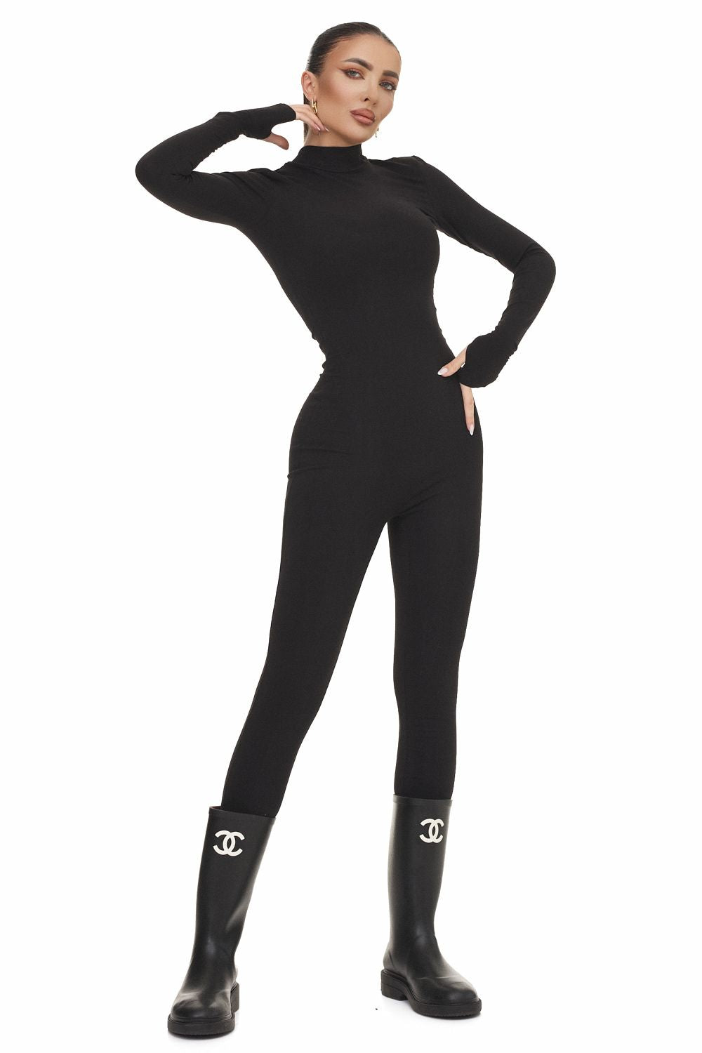 Rezely Bogas alkalmi fekete női jumpsuit