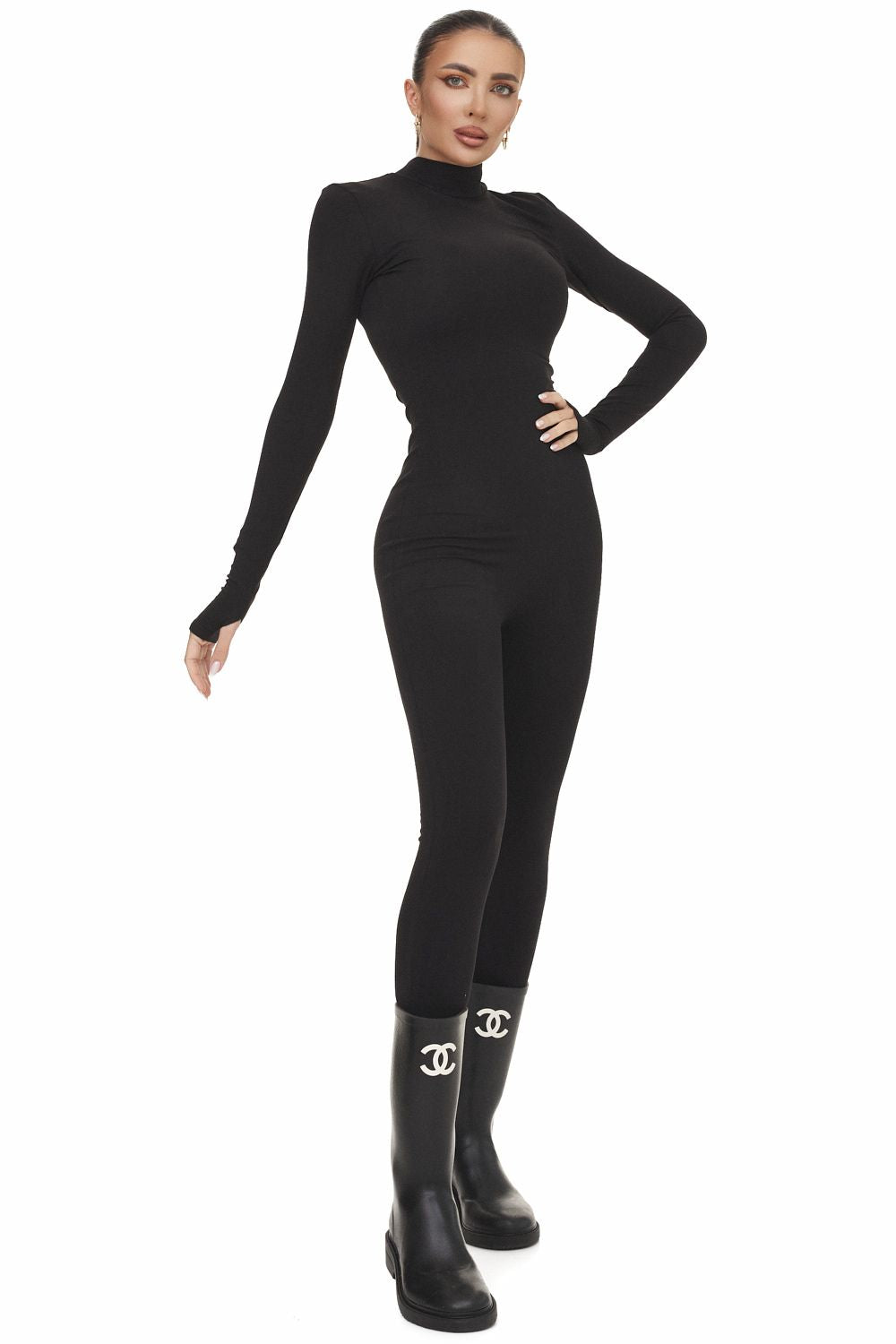 Rezely Bogas alkalmi fekete női jumpsuit