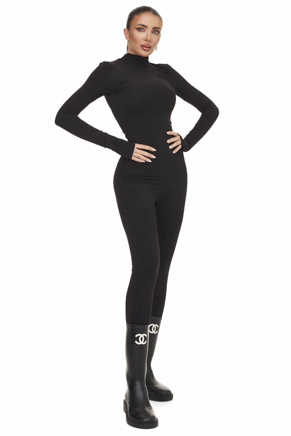 Rezely Bogas alkalmi fekete női jumpsuit