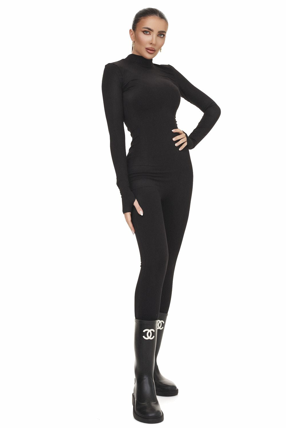 Rezely Bogas alkalmi fekete női jumpsuit