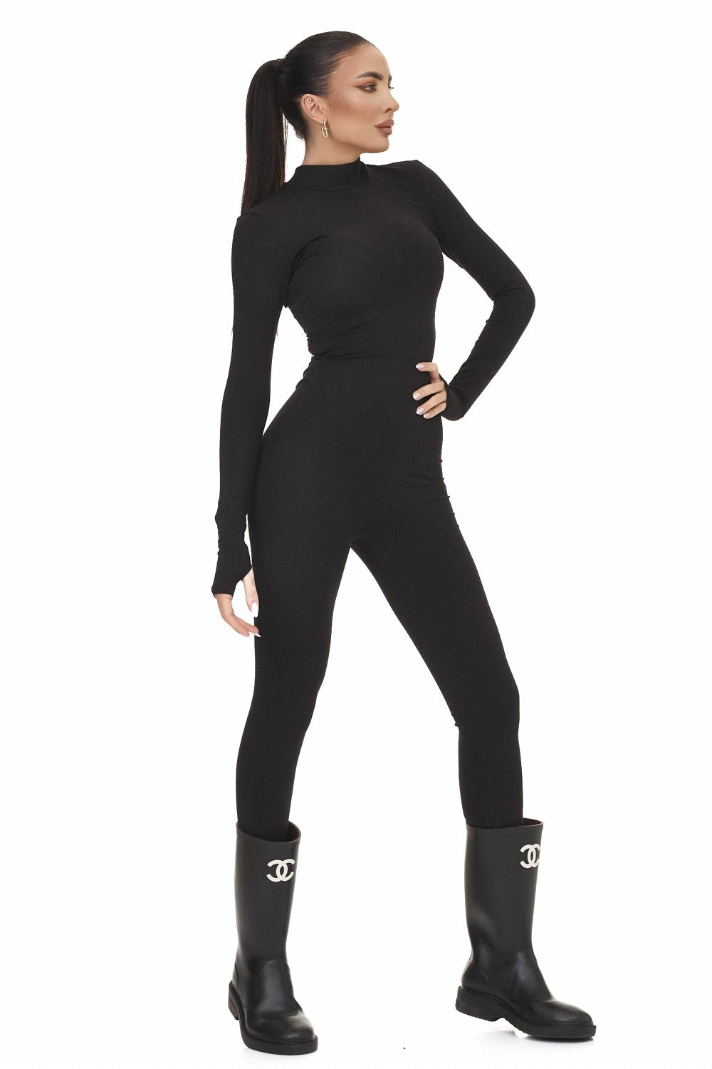 Rezely Bogas alkalmi fekete női jumpsuit