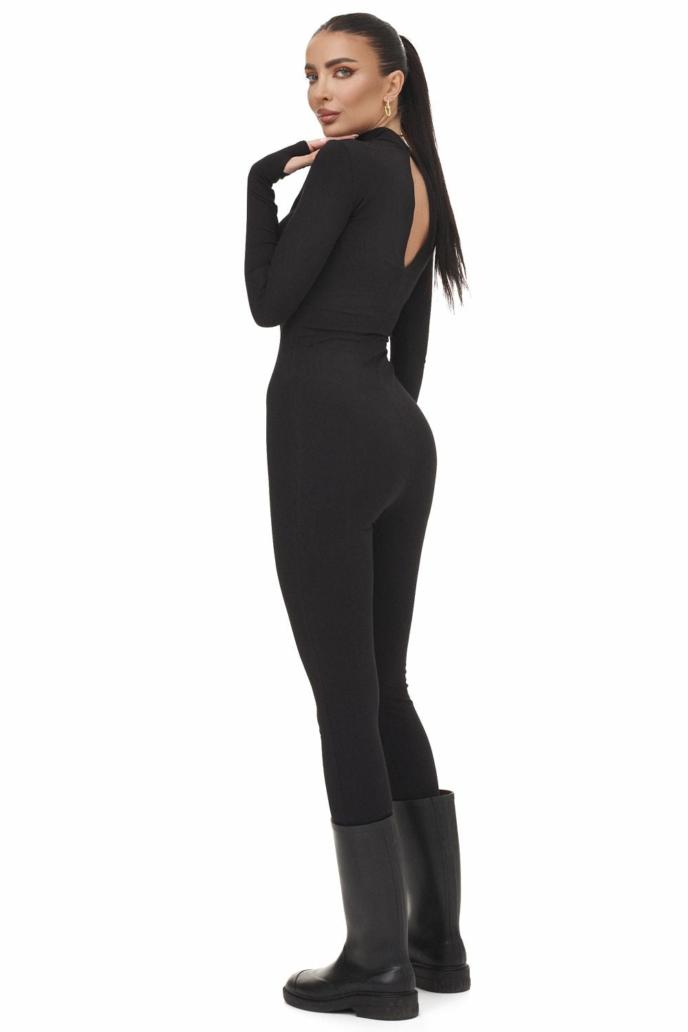 Rezely Bogas alkalmi fekete női jumpsuit
