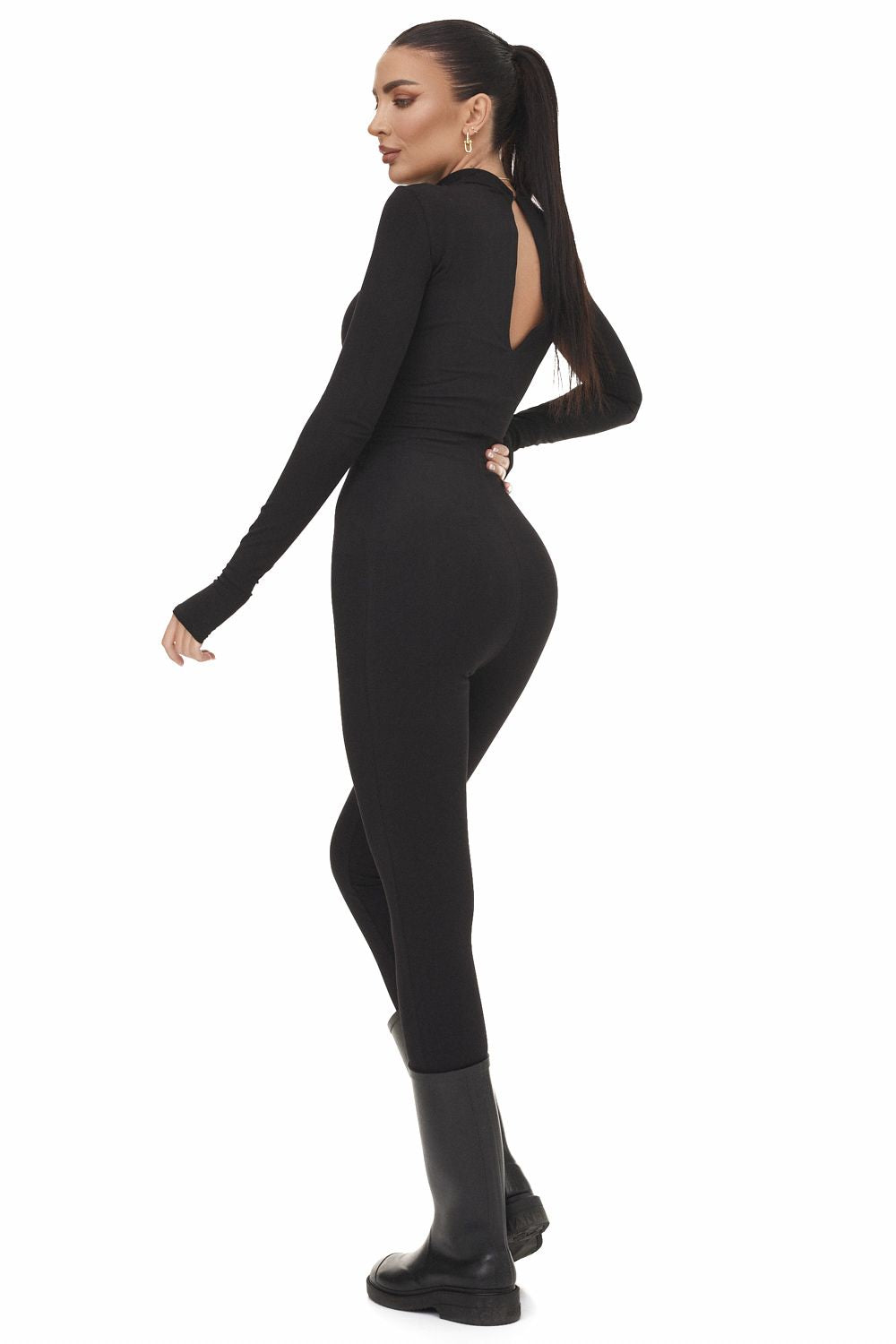 Rezely Bogas alkalmi fekete női jumpsuit