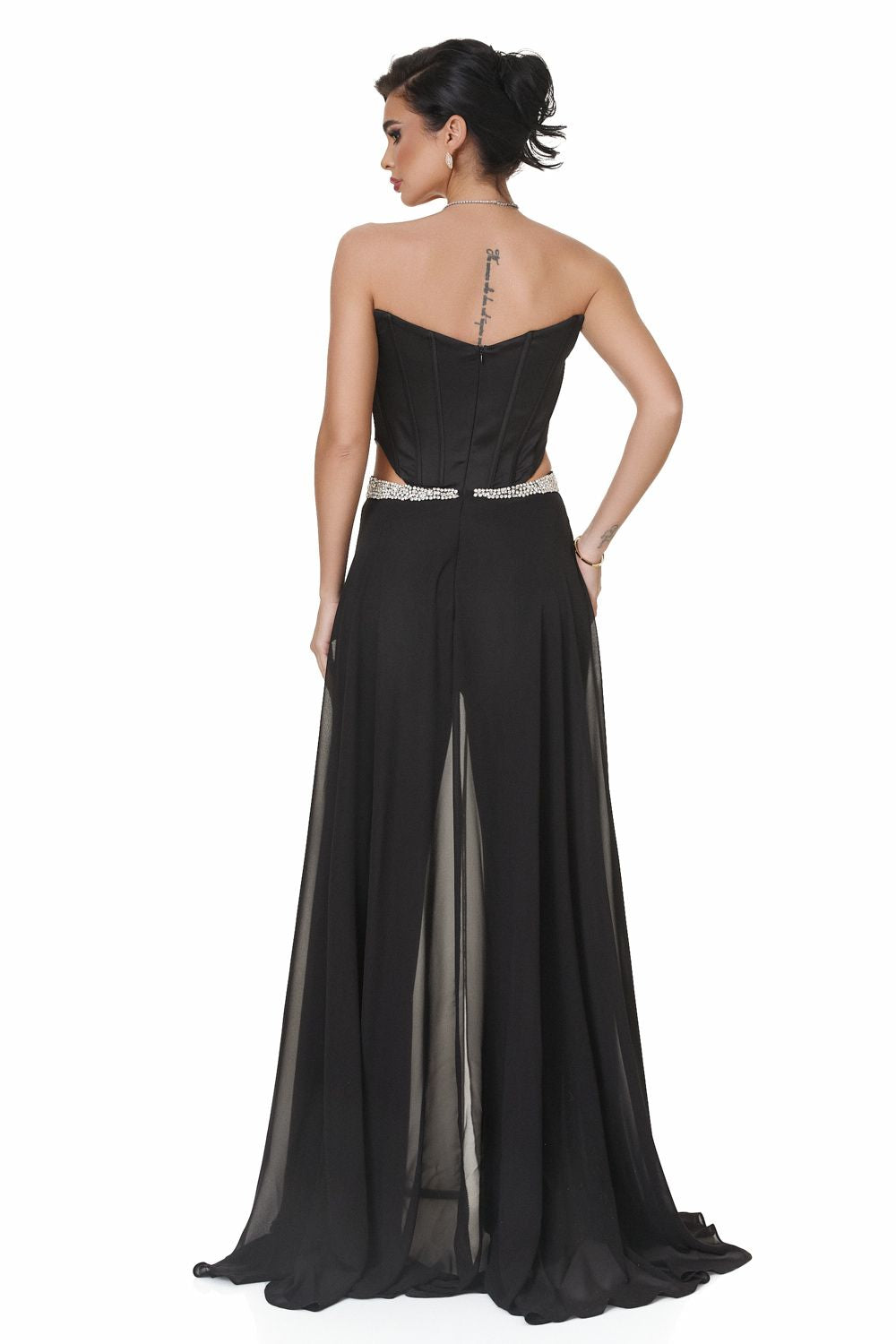 Gondasa Bogas elegáns fekete női jumpsuit