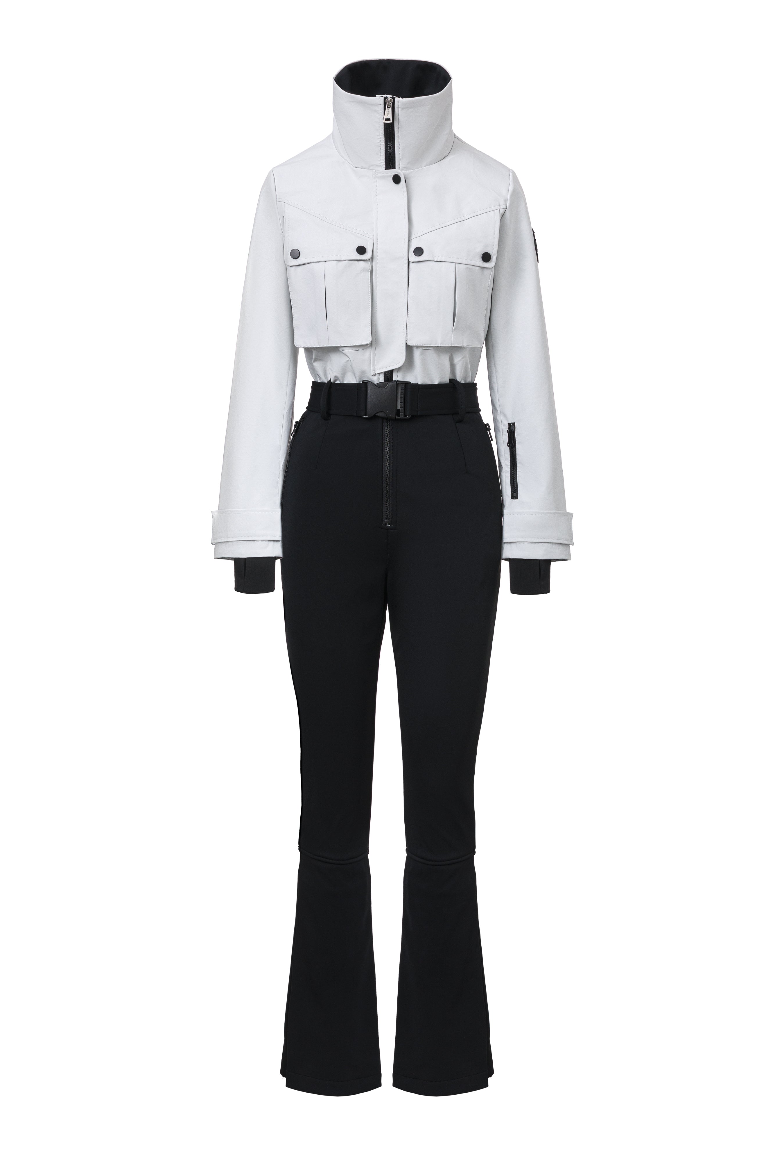 Laza fehér-fekete síoverál Glorise Bogas-tól