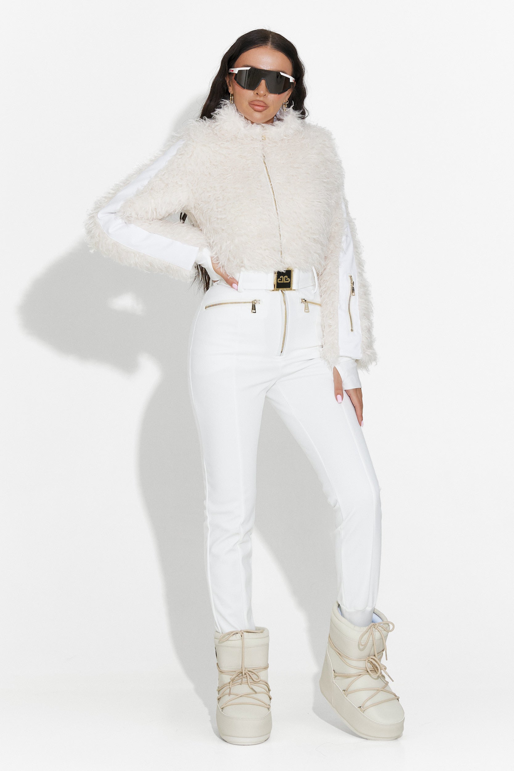 Fehér, alkalmi síoverál Alycia Bogas