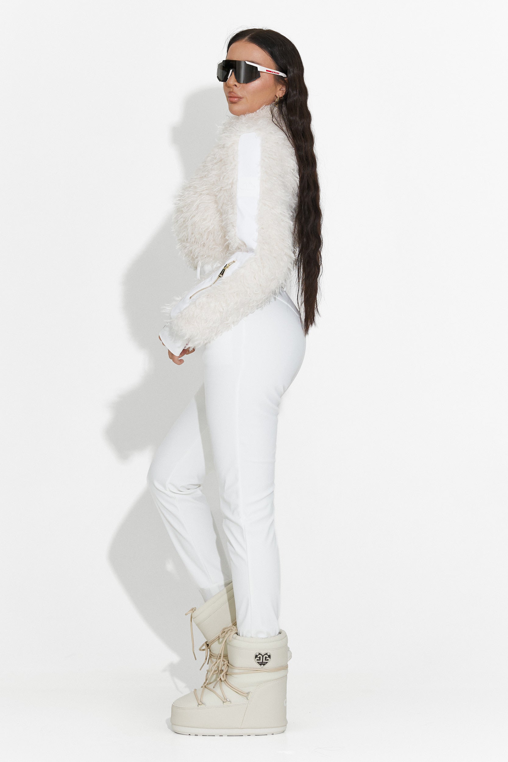 Fehér, alkalmi síoverál Alycia Bogas