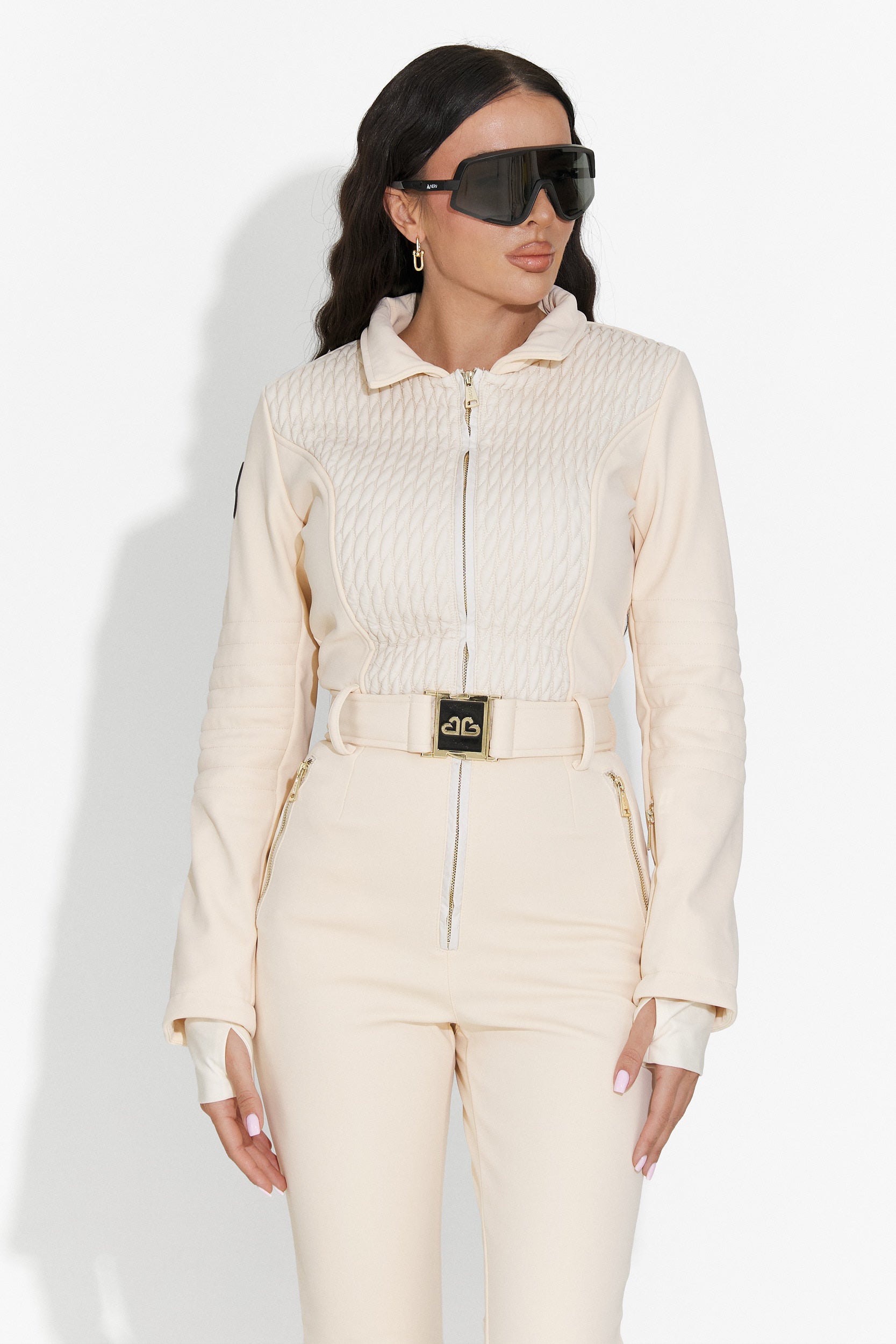 Bézs Jorena Bogas alkalmi síoverál