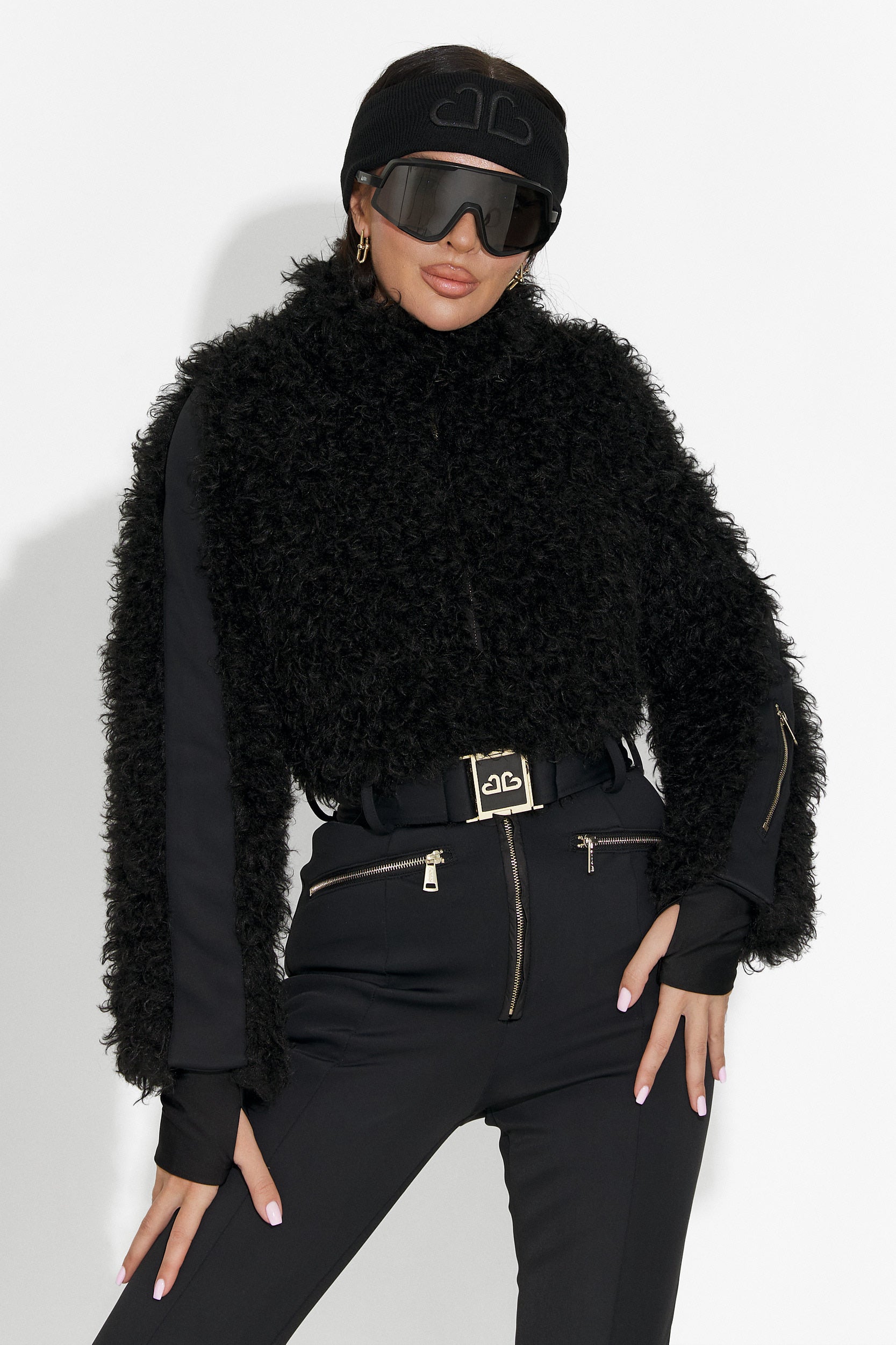 Fekete, alkalmi síoverál Alycia Bogas