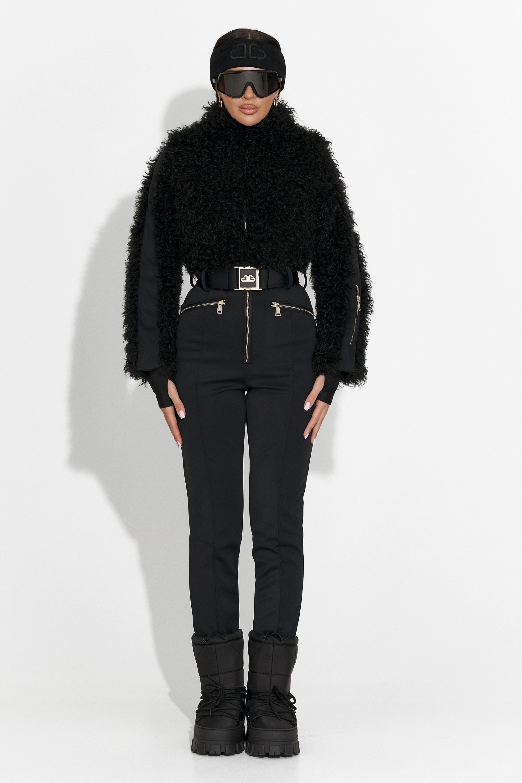 Fekete, alkalmi síoverál Alycia Bogas