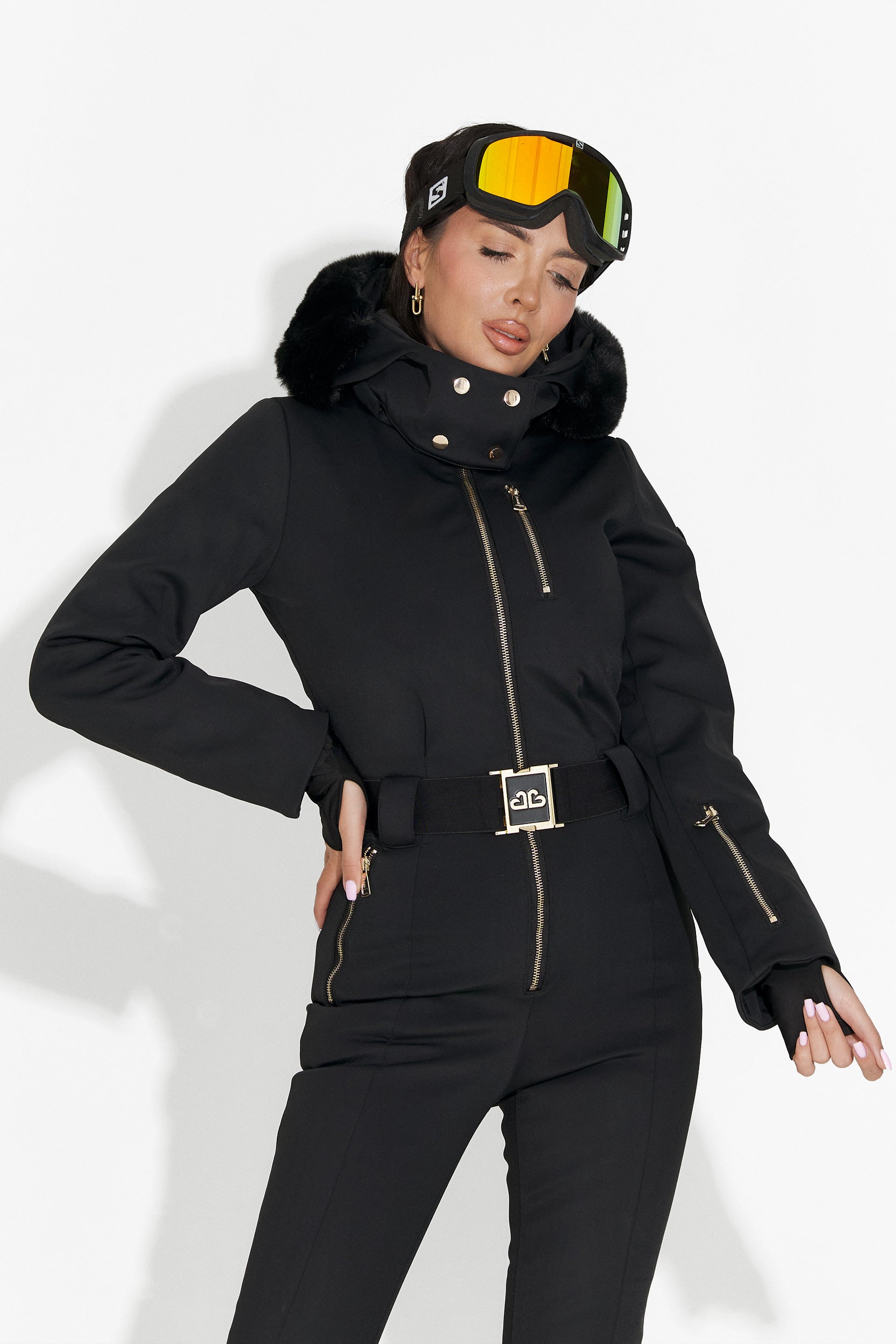 Fekete, alkalmi síoverál Frosina Bogas