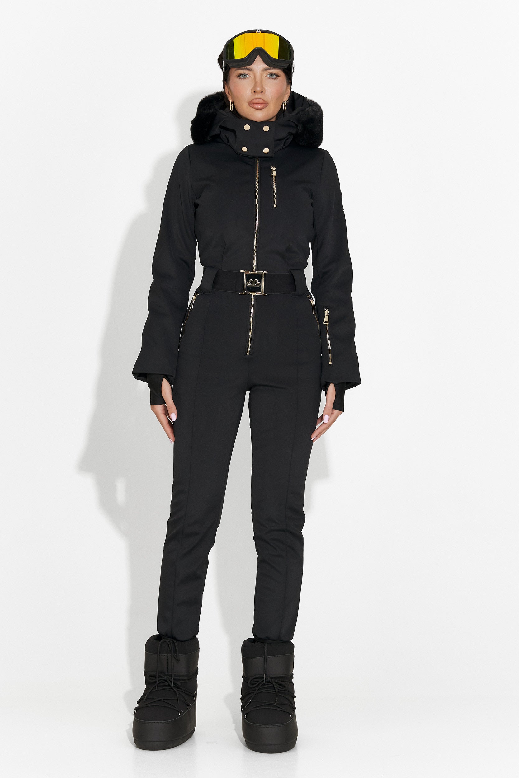 Fekete, alkalmi síoverál Frosina Bogas