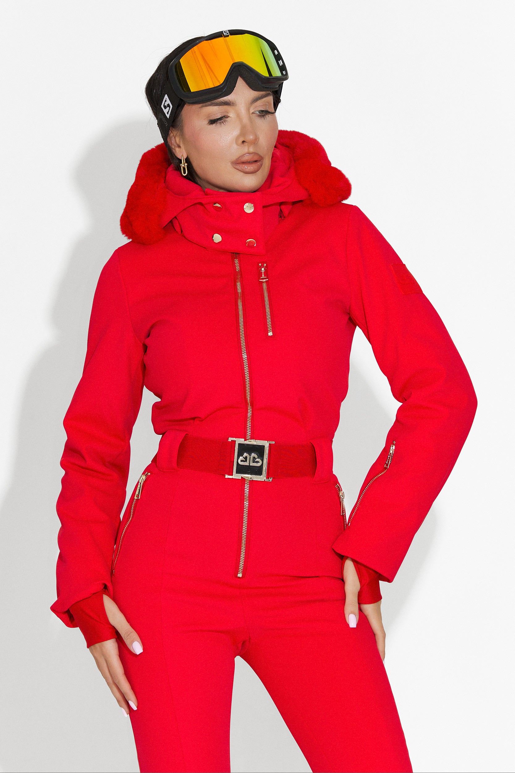 Piros, alkalmi síoverál Frosina Bogas