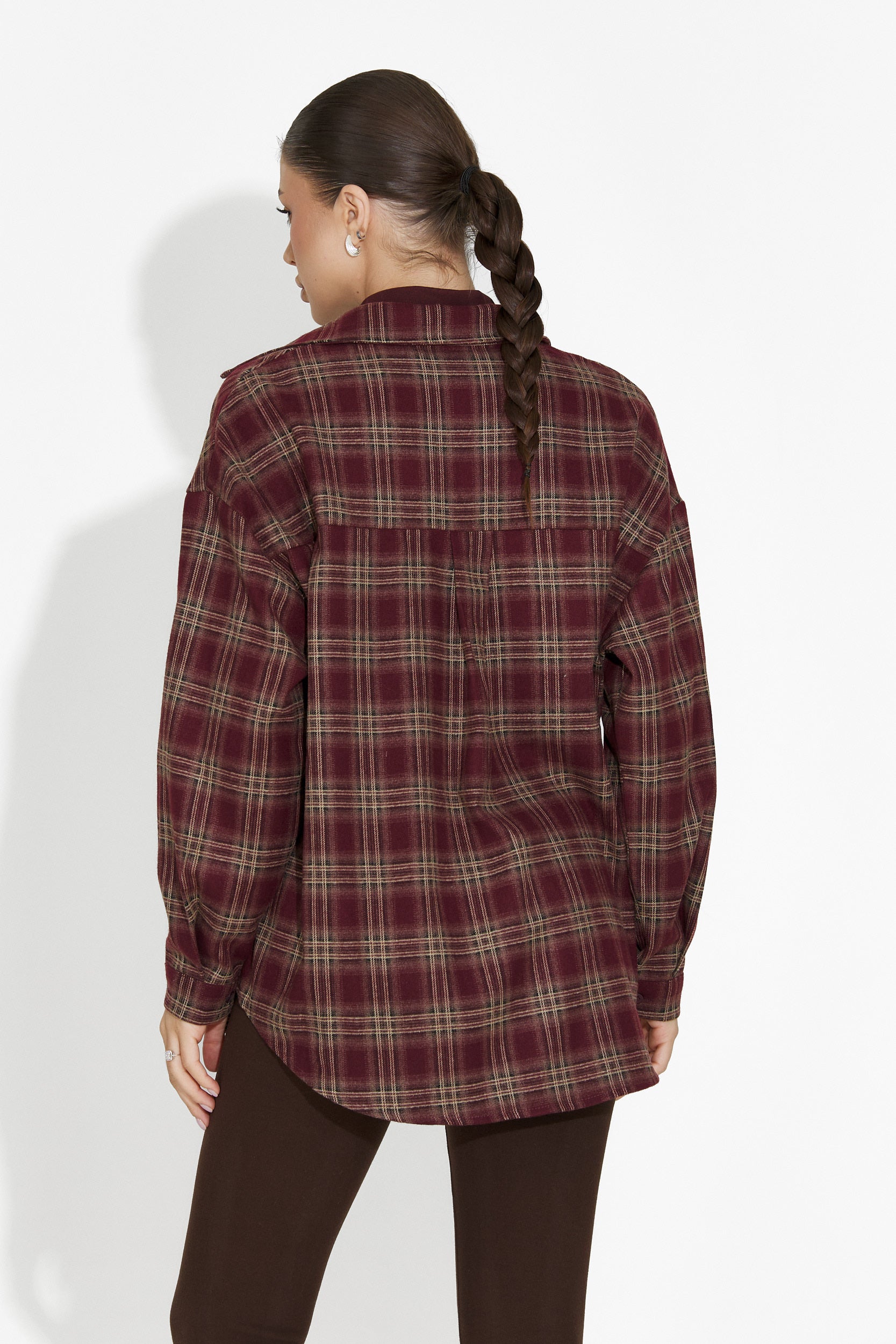 Arlete Bogas női szett: bordó ing + top