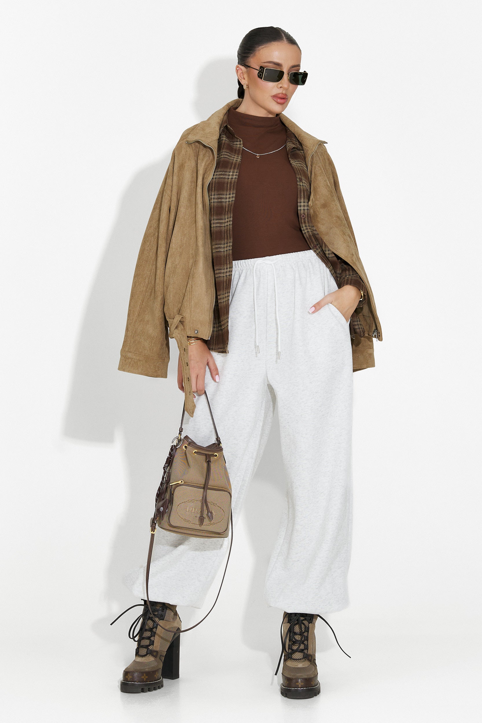 Arlete Bogas női szett: ing + barna top