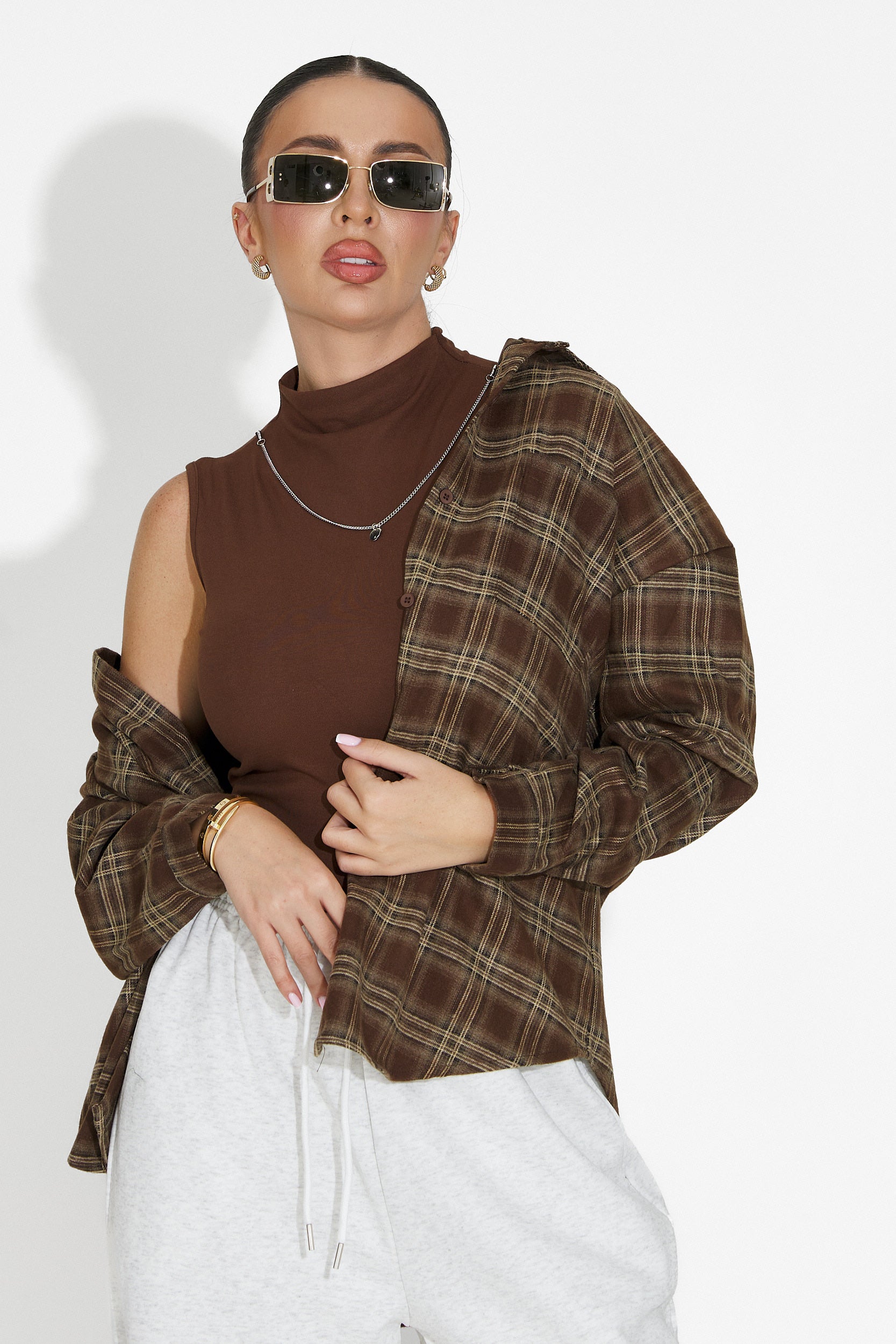 Arlete Bogas női szett: ing + barna top