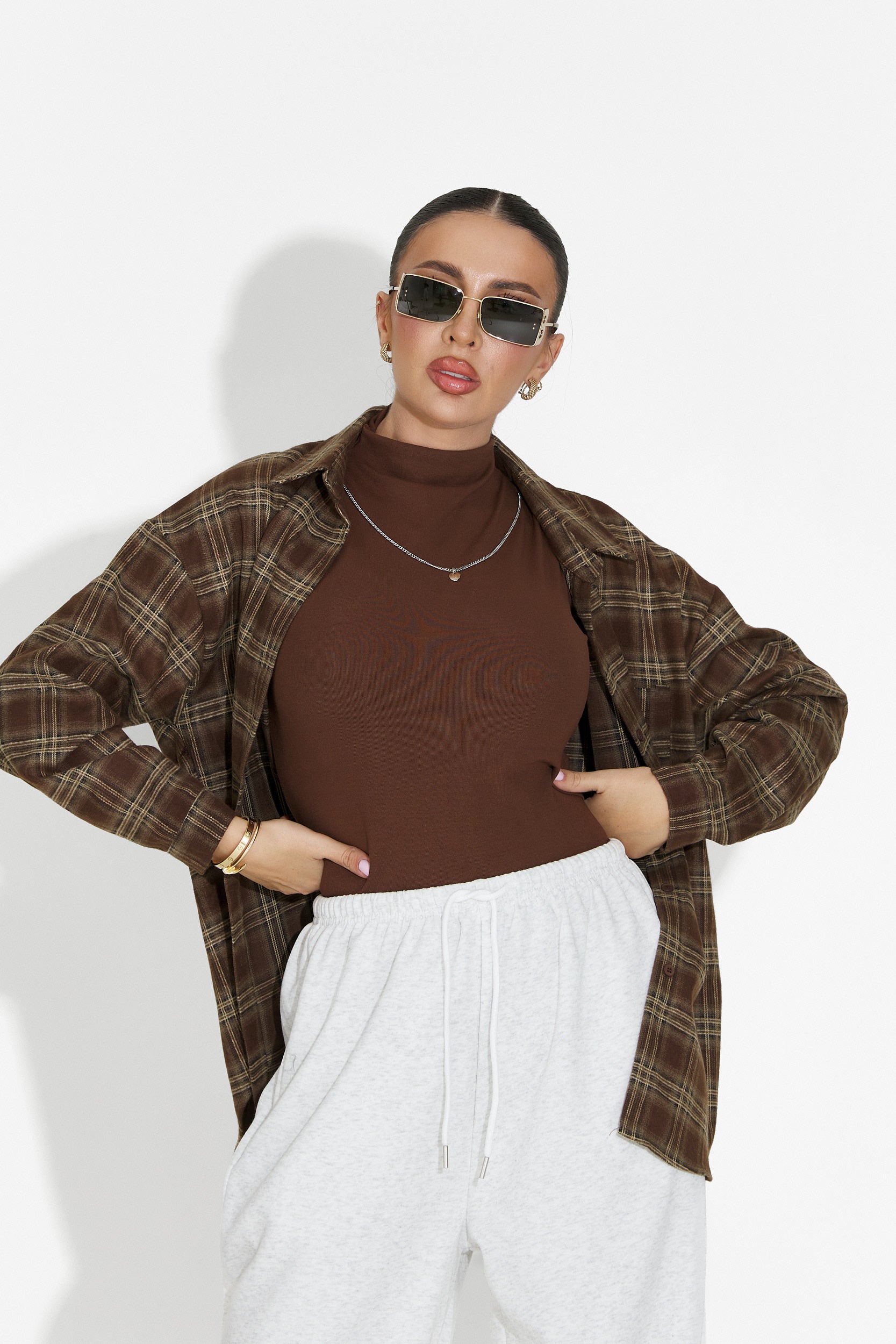 Arlete Bogas női szett: ing + barna top