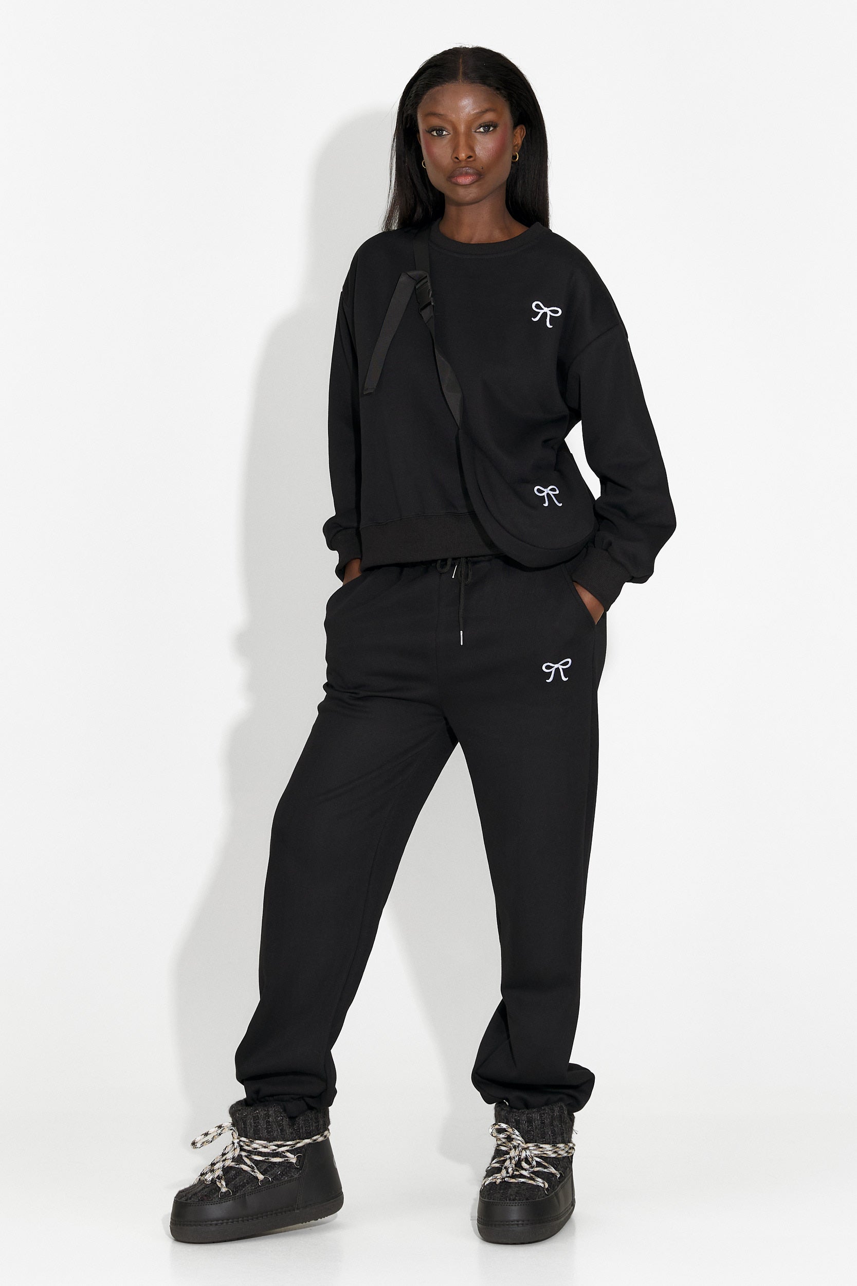 Serelis Bogas Casual Fekete Női Edzőruha