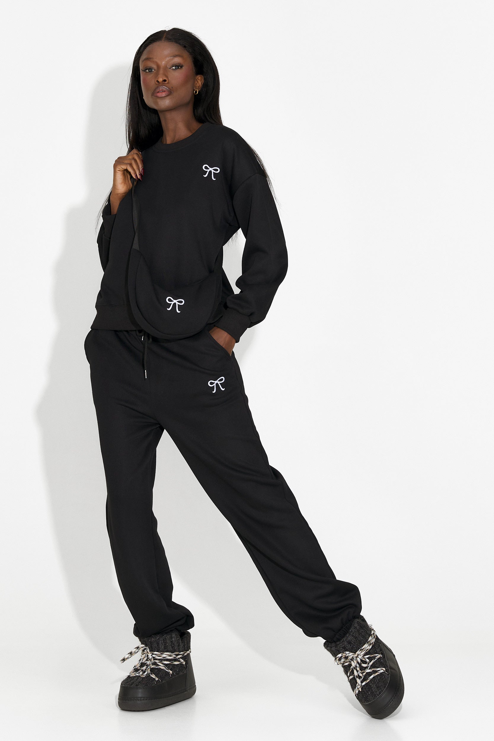 Serelis Bogas Casual Fekete Női Edzőruha