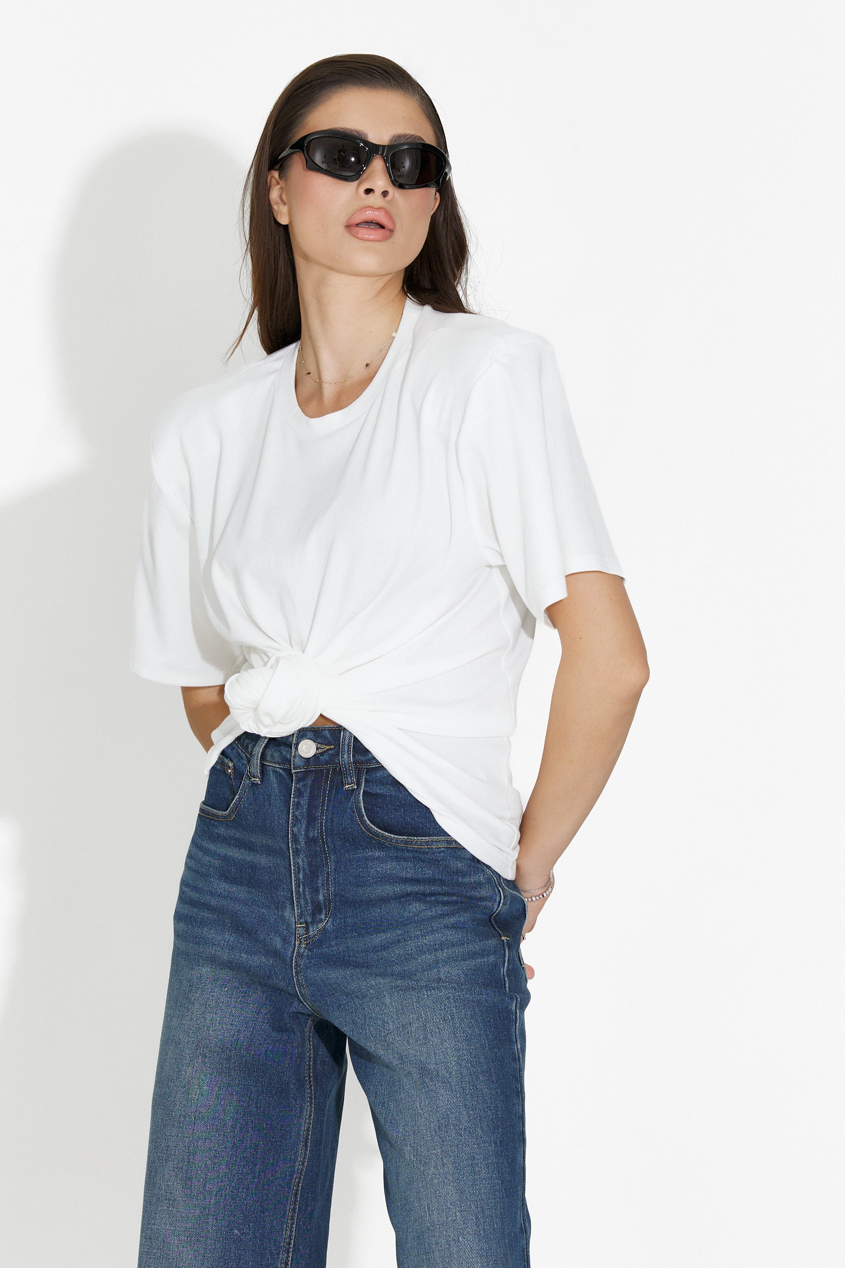 Norelia Bogas Hétköznapi Fehér Női Póló