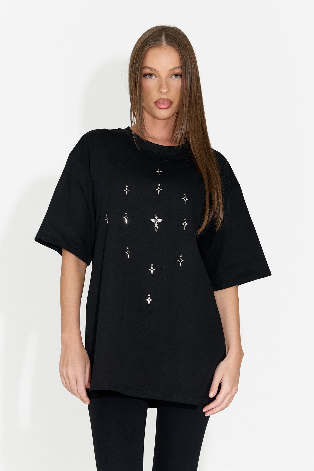 Tricou dama casual negru Analysis Bogas