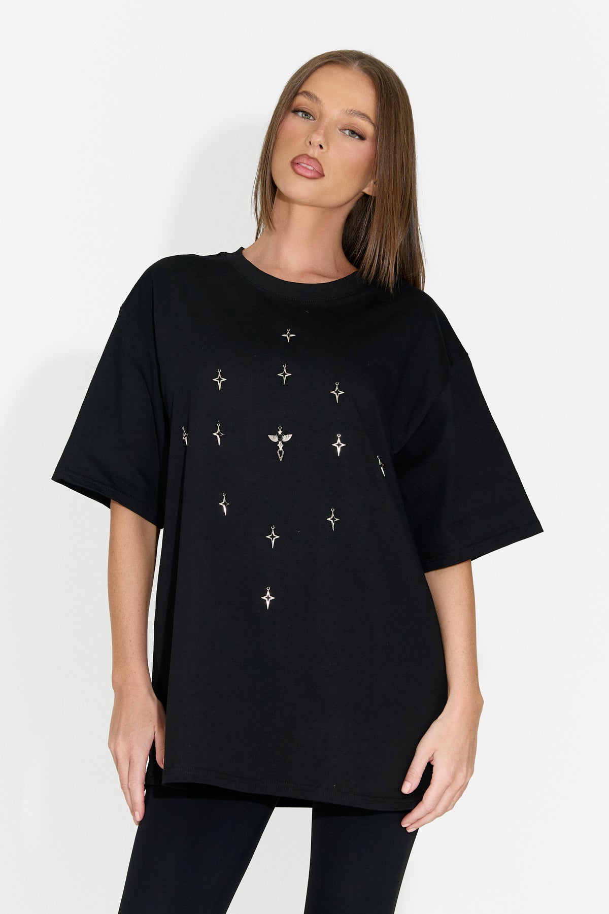 Tricou dama casual negru Analysis Bogas
