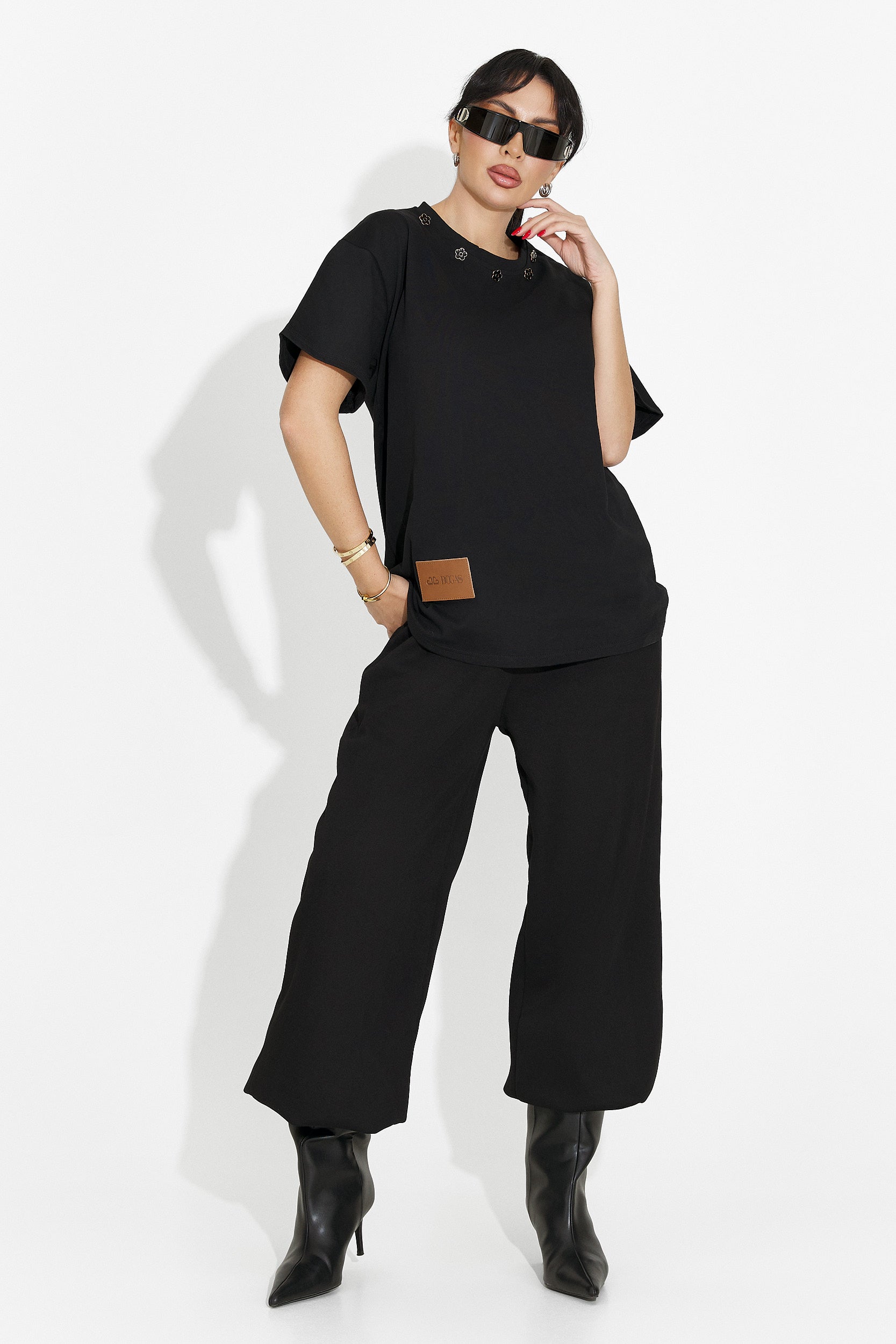 Női fekete Arilea Bogas alkalmi póló