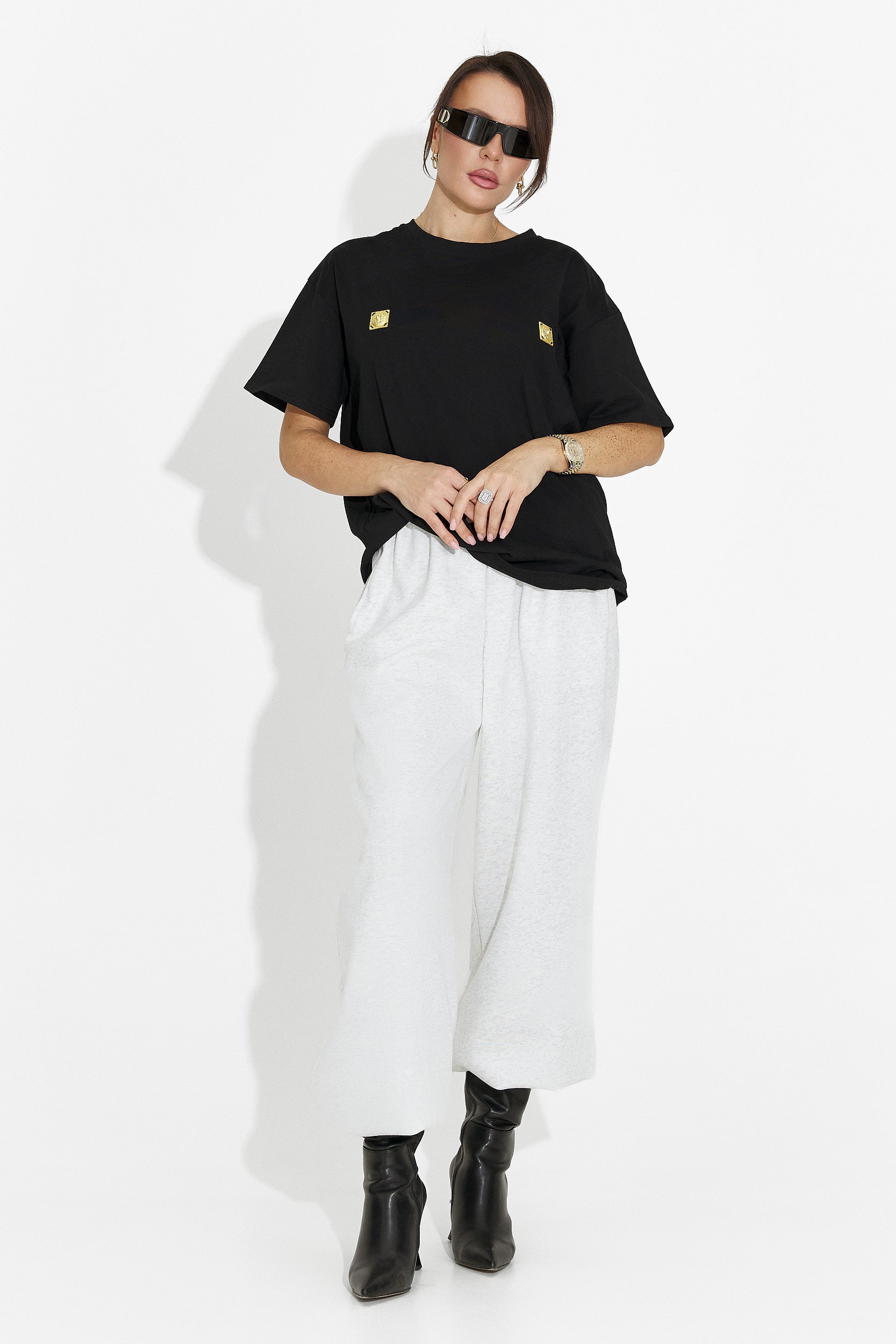 Női fekete hétköznapi póló Lunesa Bogas