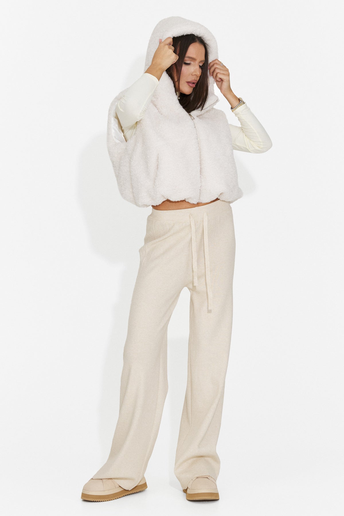 Vesta casual crem Lalaeina Bogas