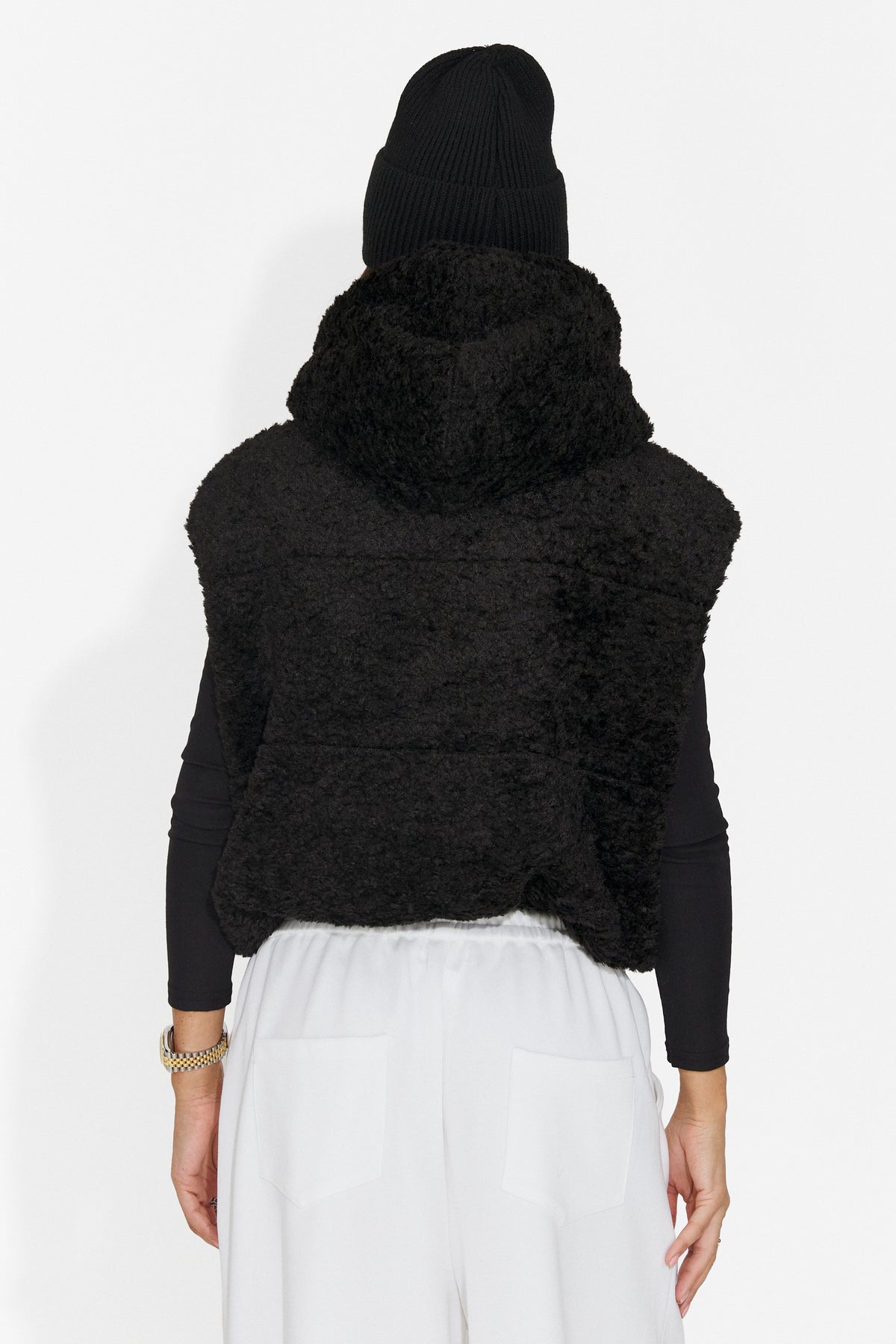 Vesta casual neagra Lalaeina Bogas