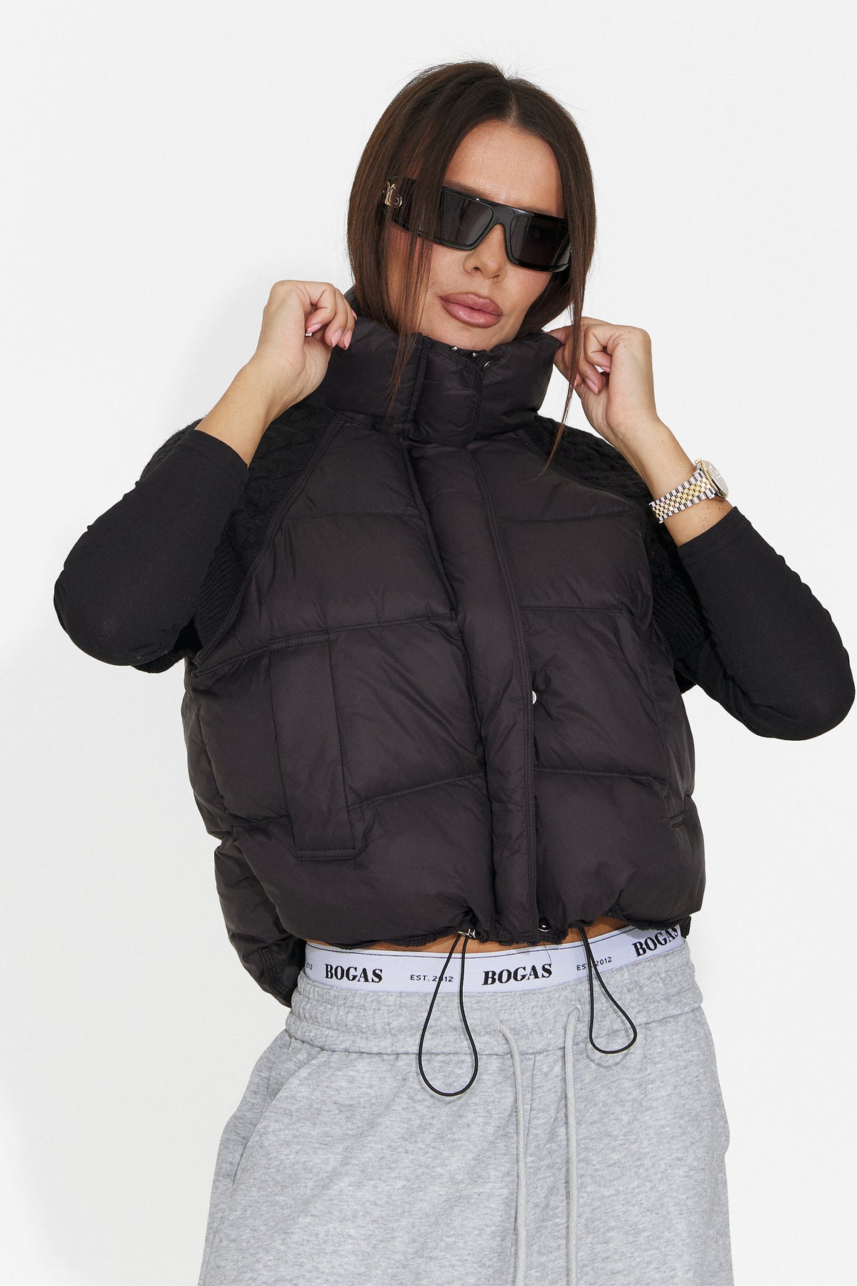 Vesta casual neagra Vulrira Bogas