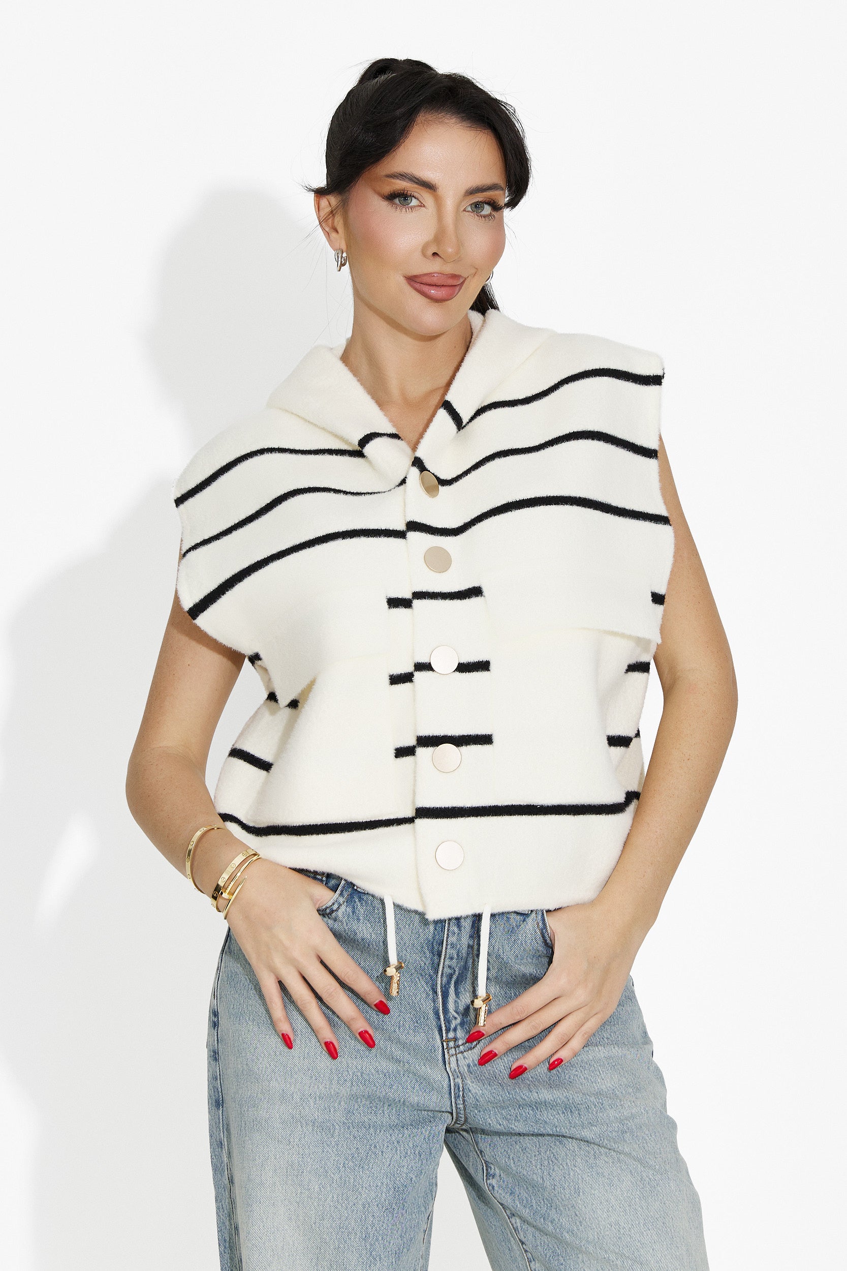 Női alkalmi bézs mellény Odeisa Bogas