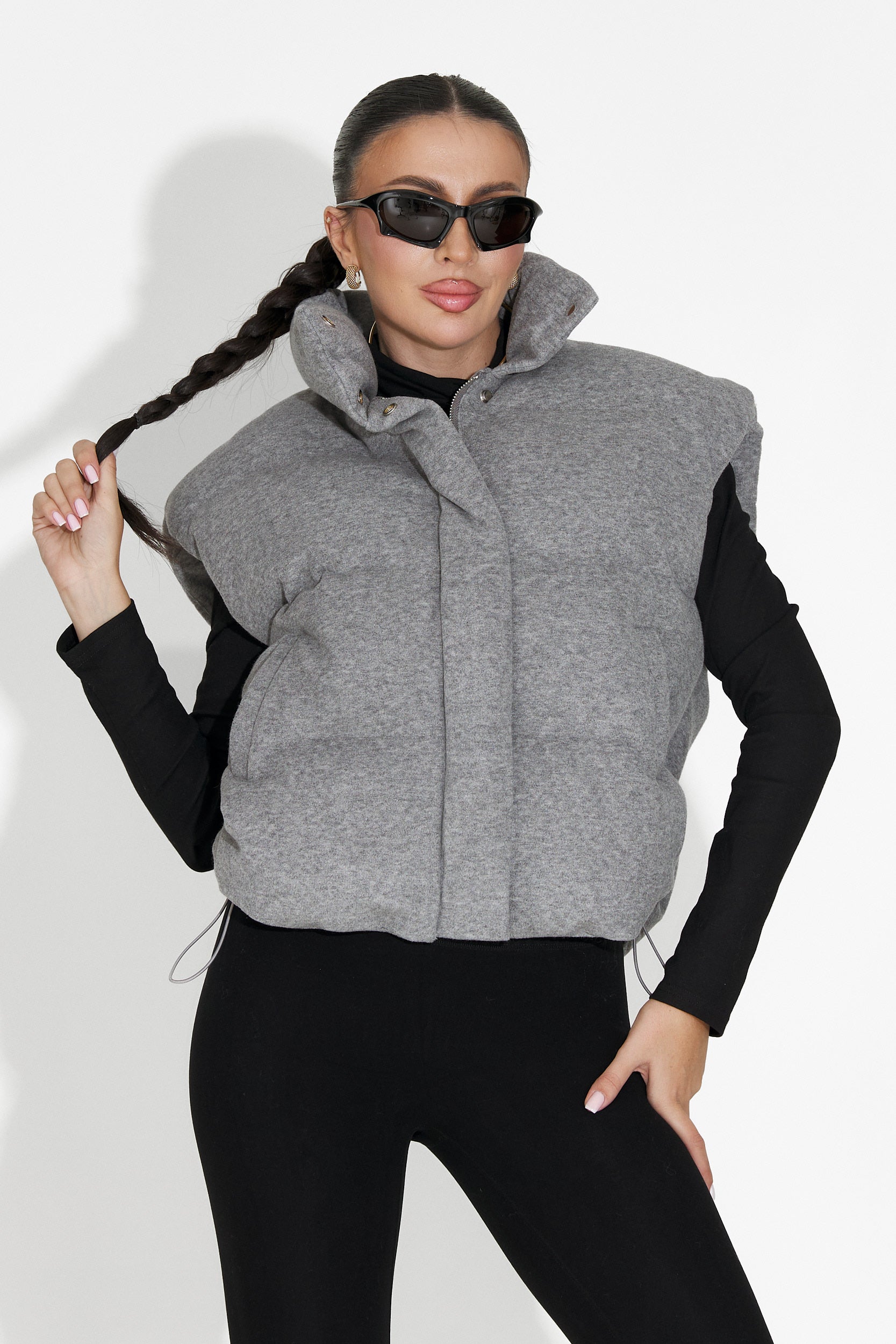 Cendira Bogas Kényelmes Szürke Női Mellény