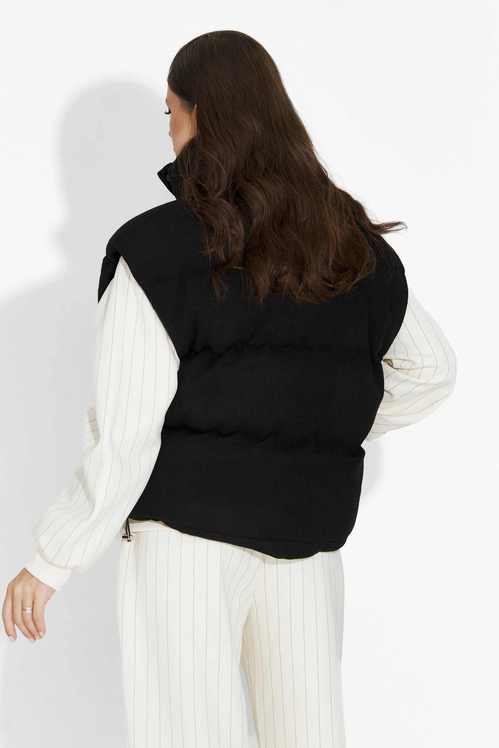 Cendira Bogas Fekete Hétköznapi Női Mellény